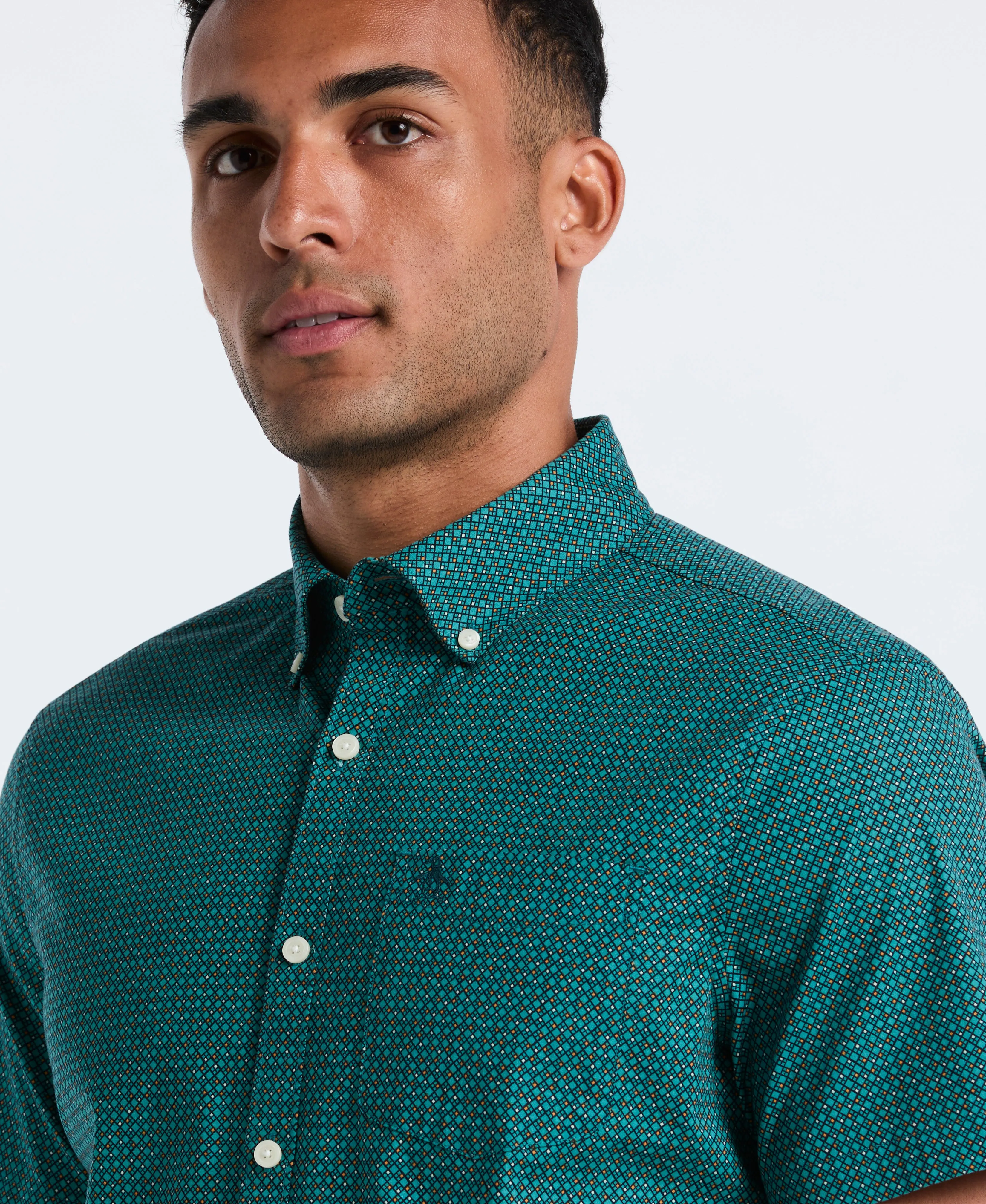 Micro Geo Print Cotton Shirt sold by Original Penguin product image thumbnail 2