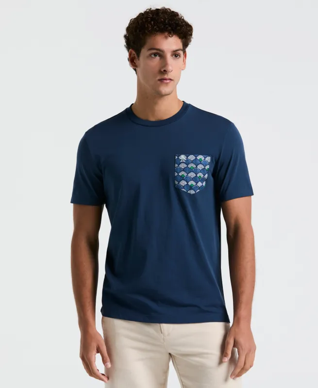Multiscallop Woven Pocket Tee made by Original Penguin