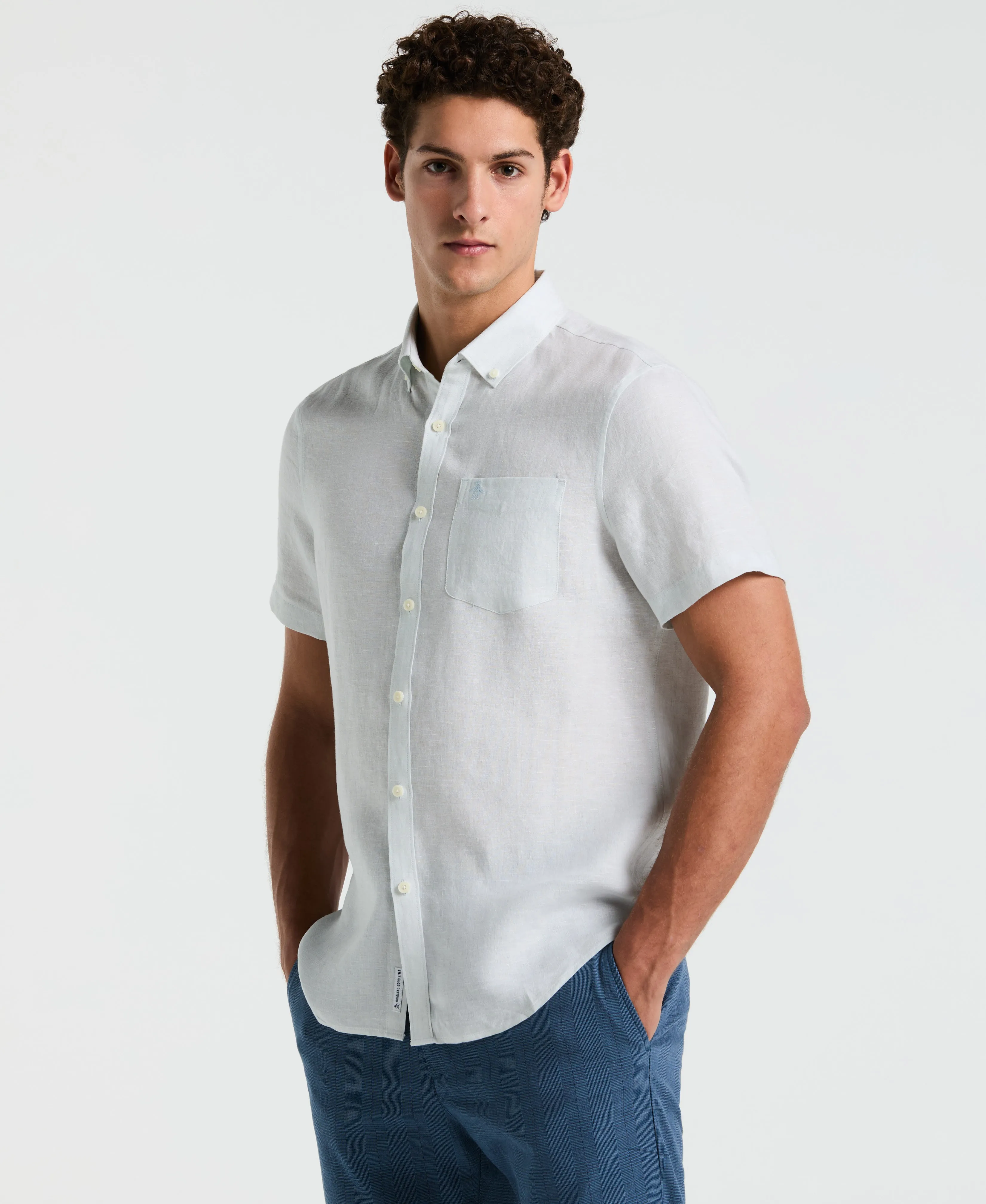 Washed Linen Pocket Shirt sold by Original Penguin product image thumbnail 5