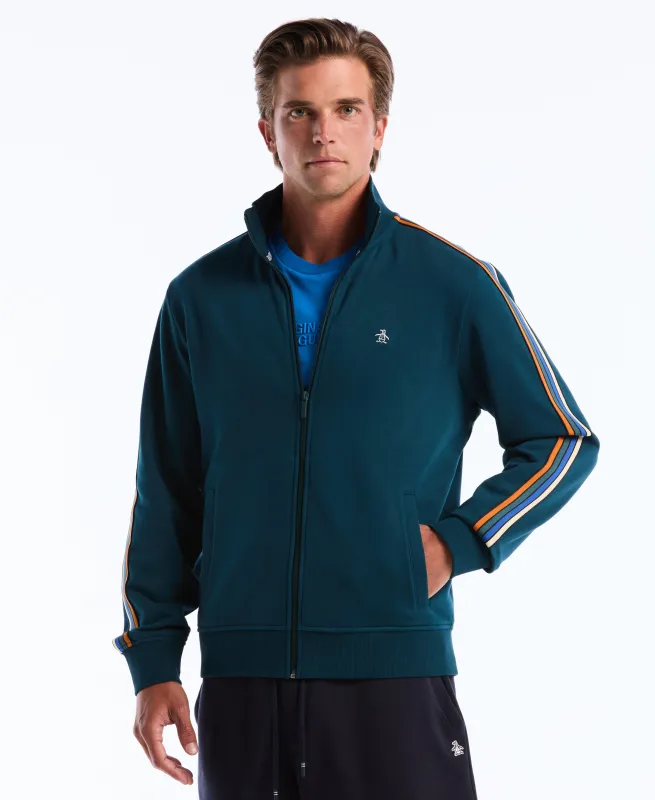 Striped Fleece Track Jacket sold by Original Penguin