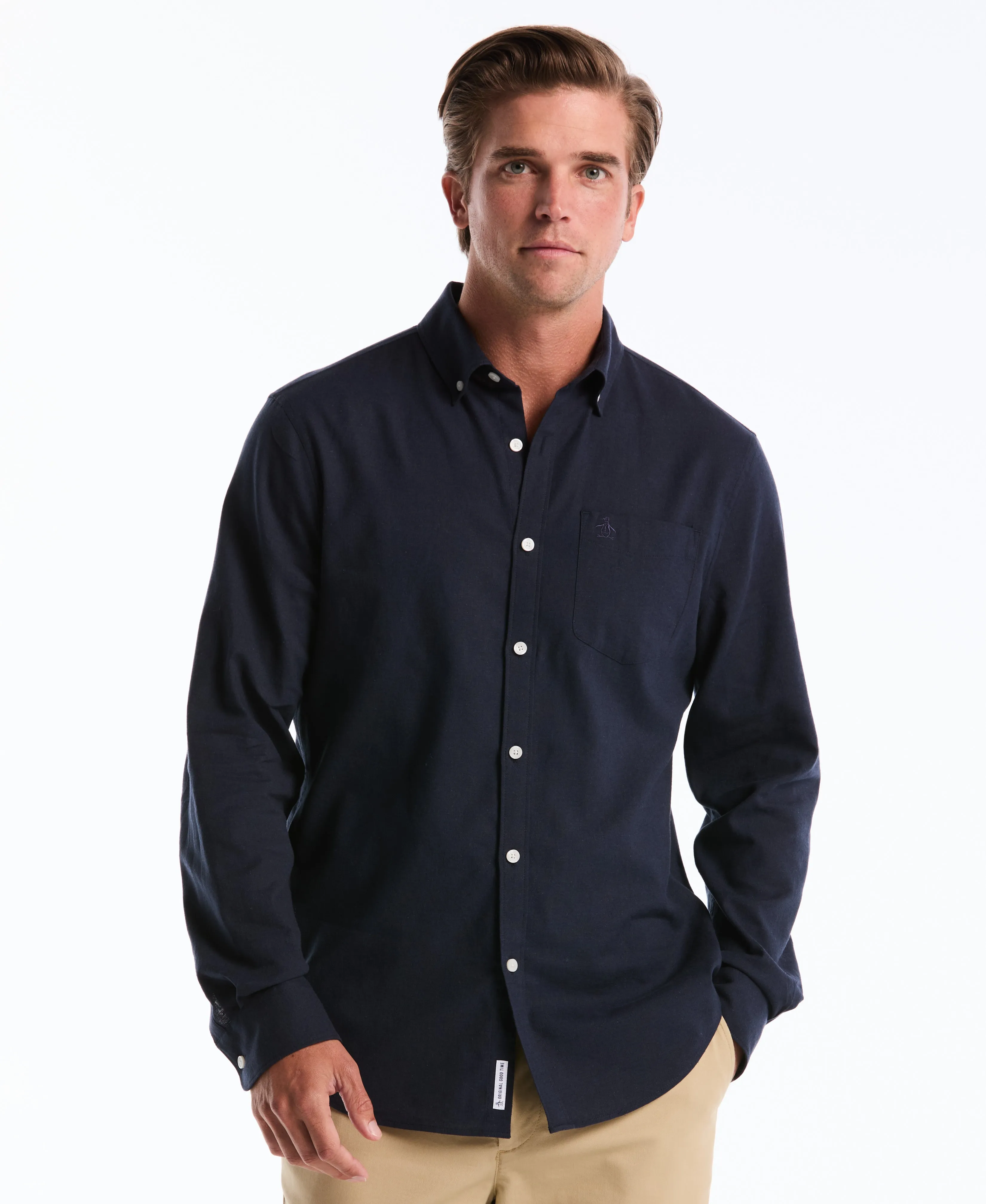 Linen Long Sleeve Shirt sold by Original Penguin product image thumbnail 5