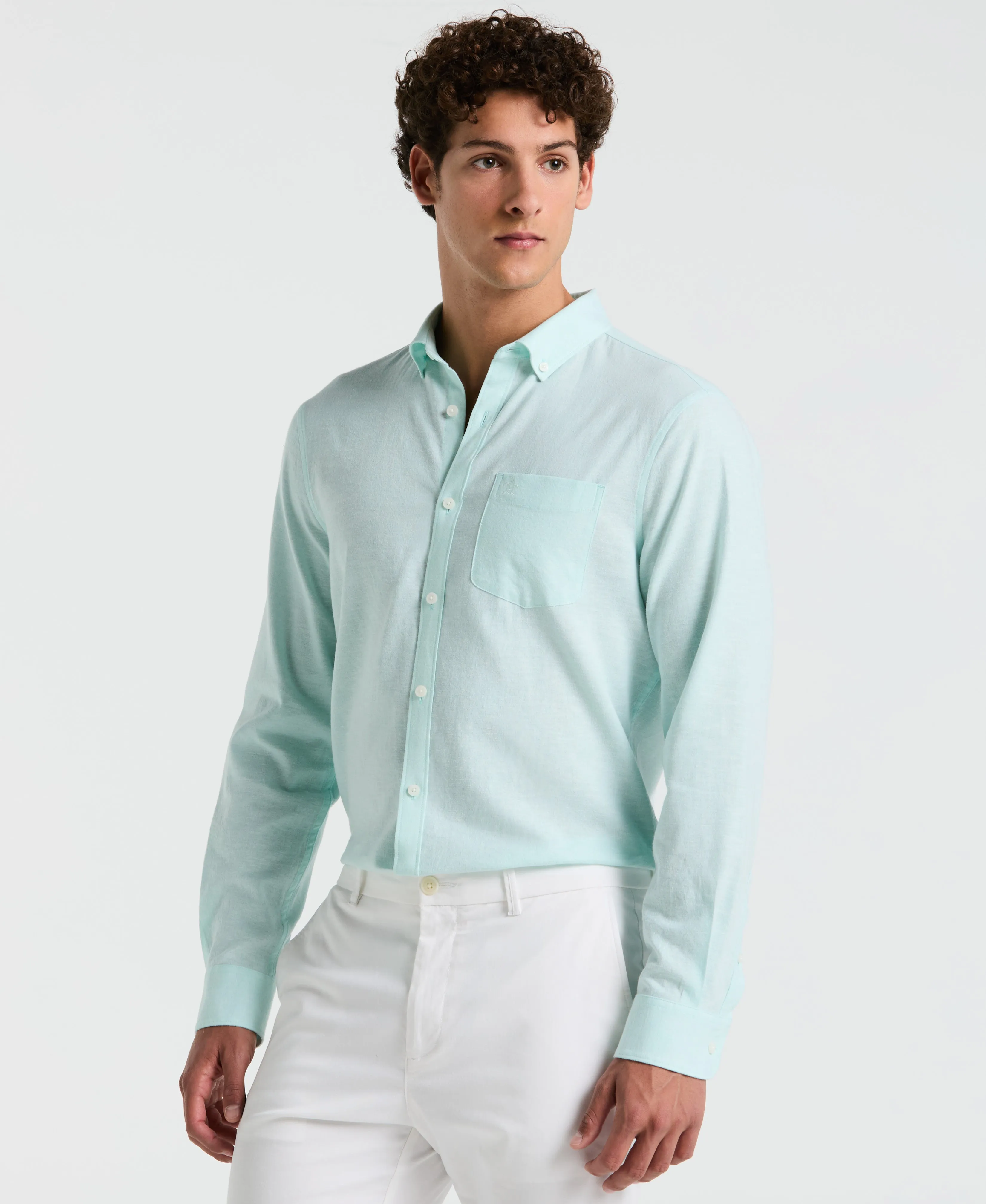 Linen Long Sleeve Shirt sold by Original Penguin
