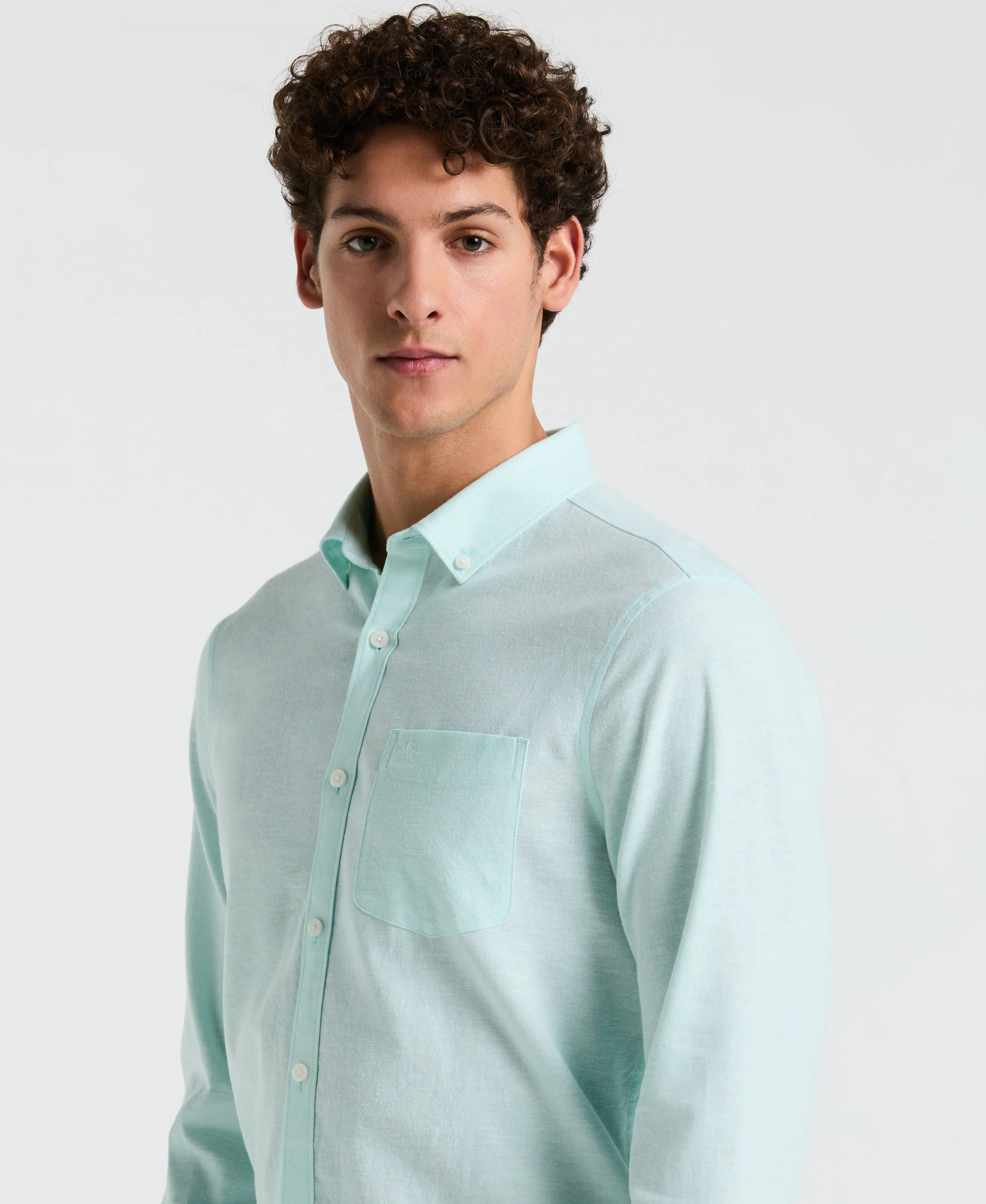Linen Long Sleeve Shirt sold by Original Penguin product image thumbnail 2