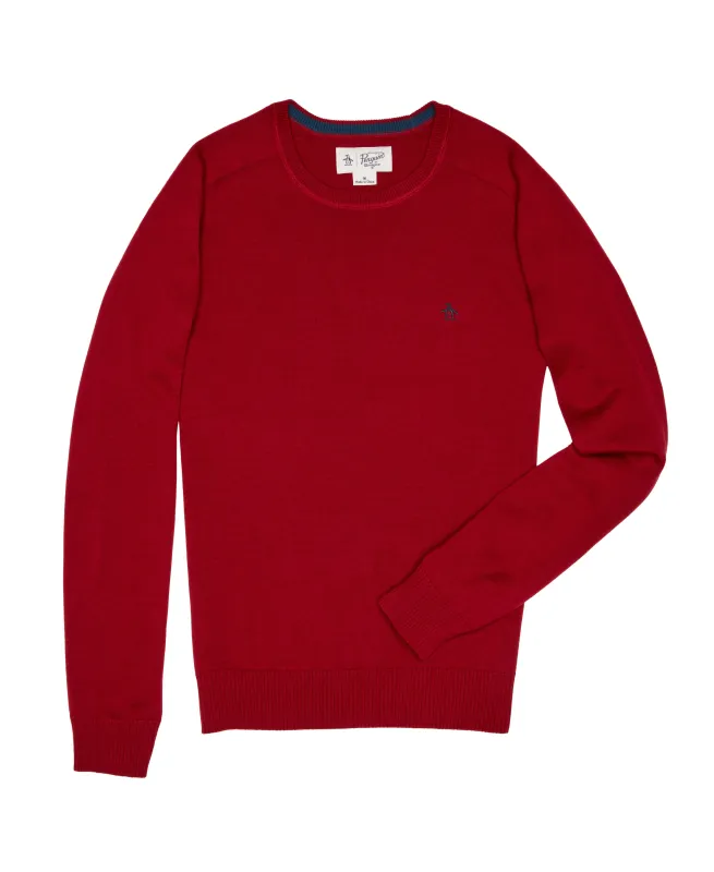 Ribbed Crew Neck Sweater sold by Original Penguin