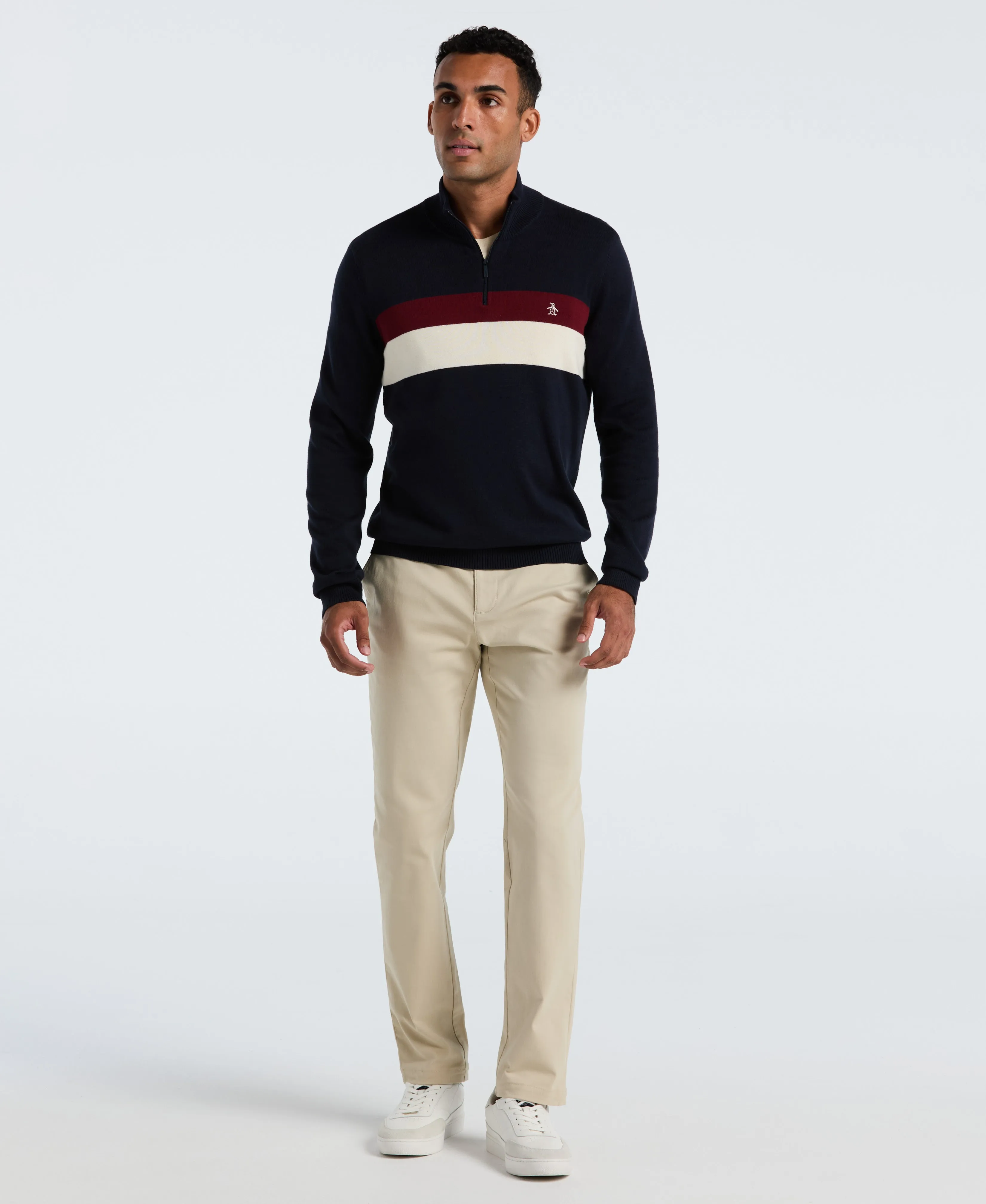 Colorblock Quarter Zip Sweater sold by Original Penguin product image thumbnail 3