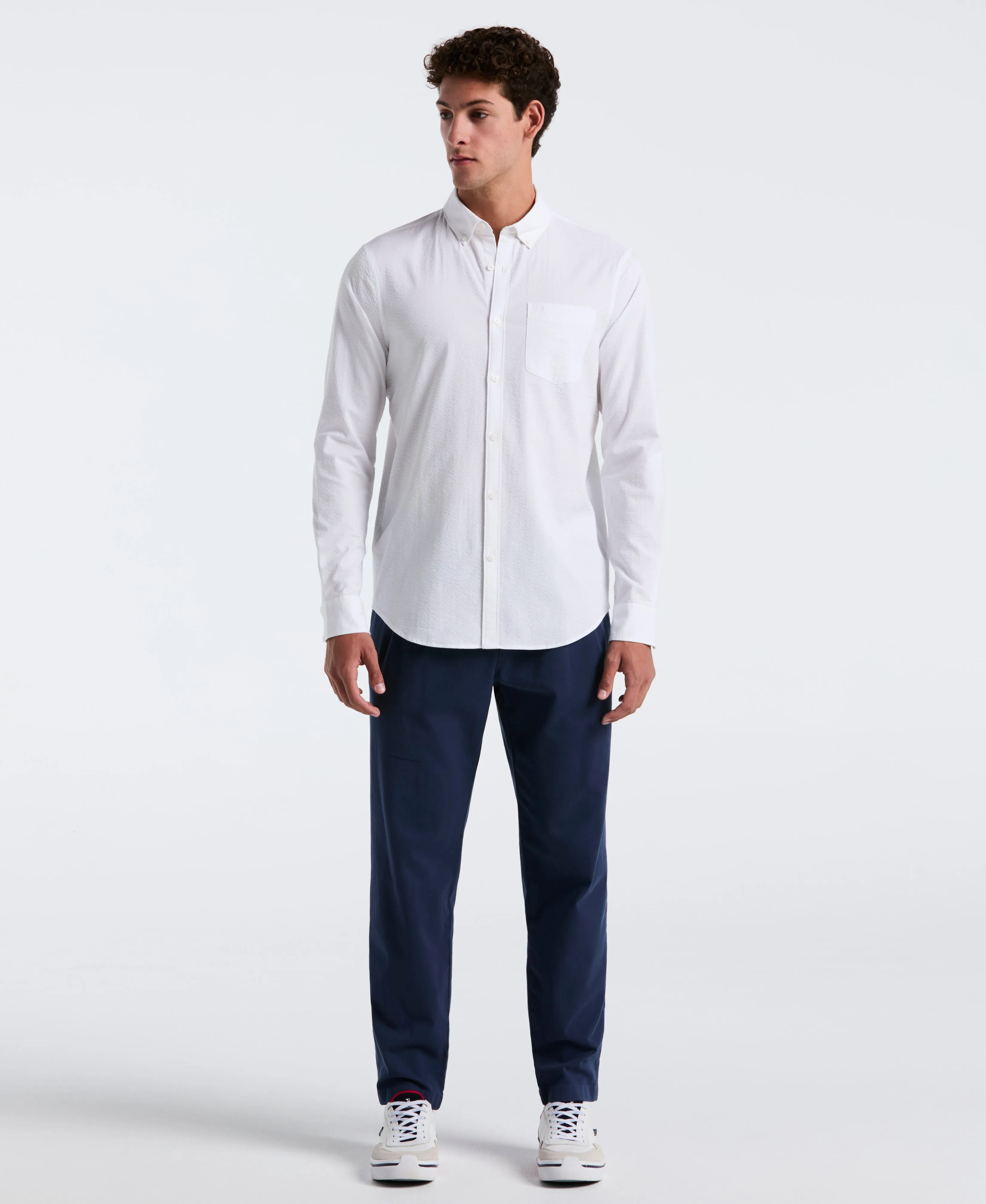 Seersucker Solid Long Sleeve Shirt sold by Original Penguin