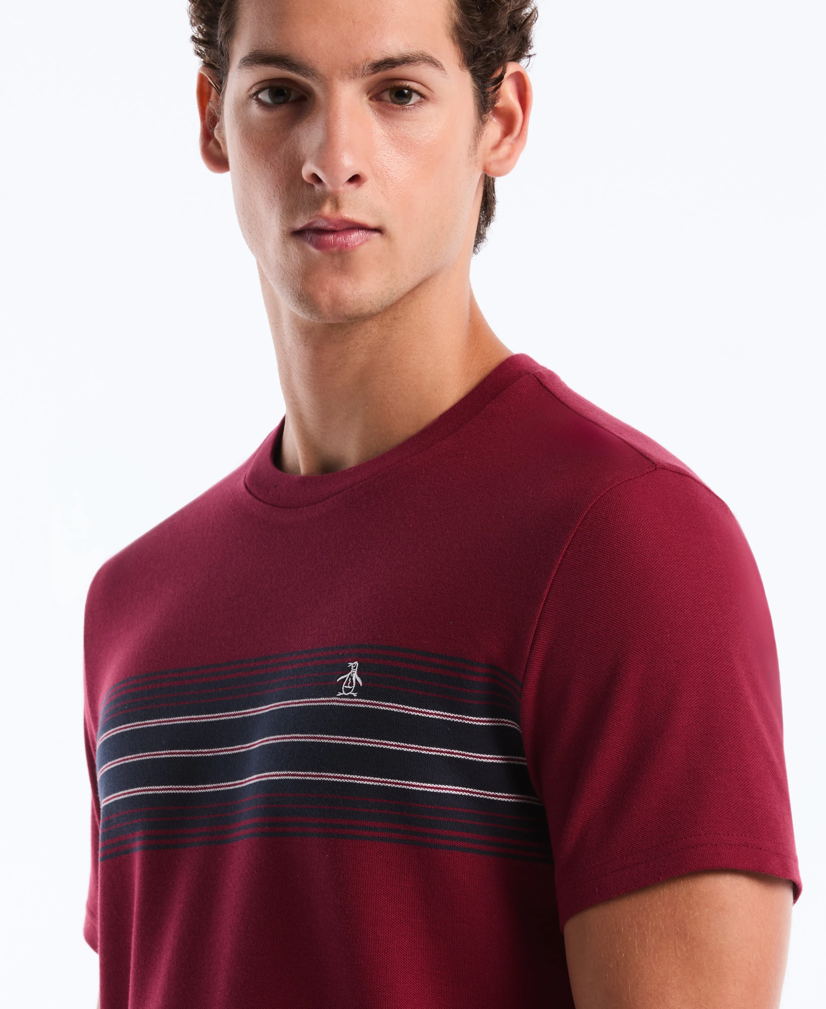 Pique Dye Chest Stripe Tee sold by Original Penguin product image thumbnail 5