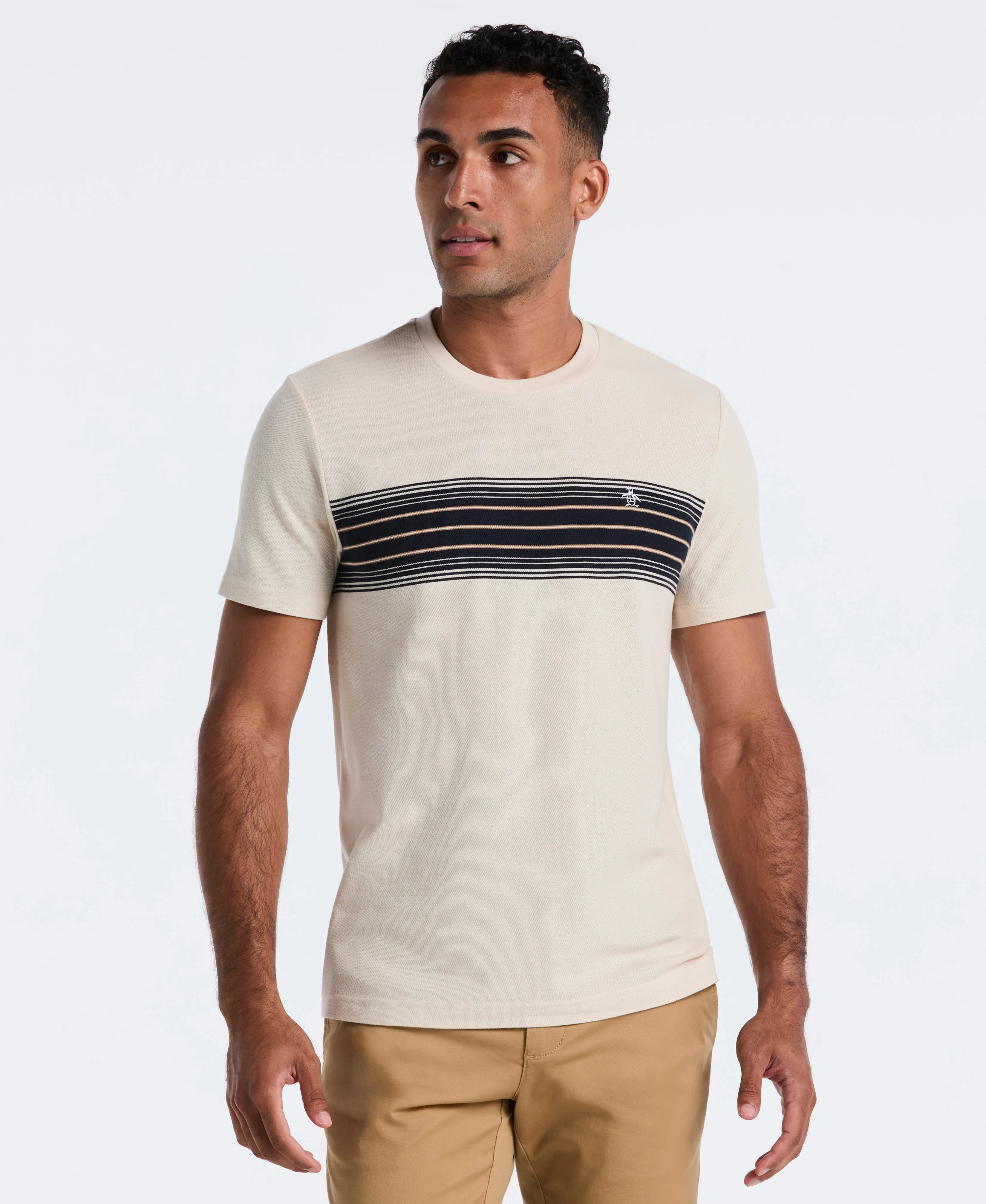 Pique Dye Chest Stripe Tee sold by Original Penguin product image thumbnail 3