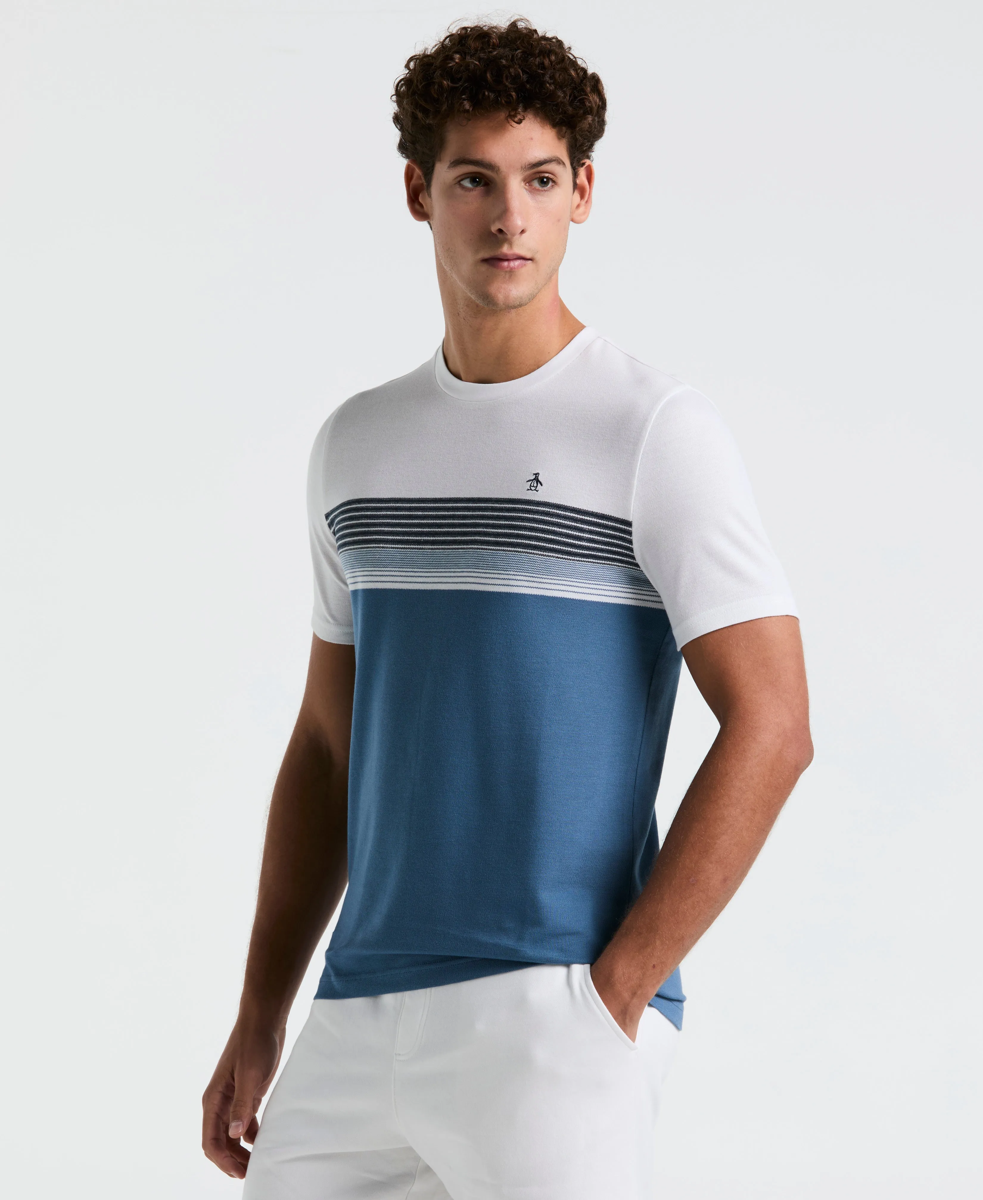 Birdseye Pique Chest Striped Tee sold by Original Penguin product image thumbnail 3