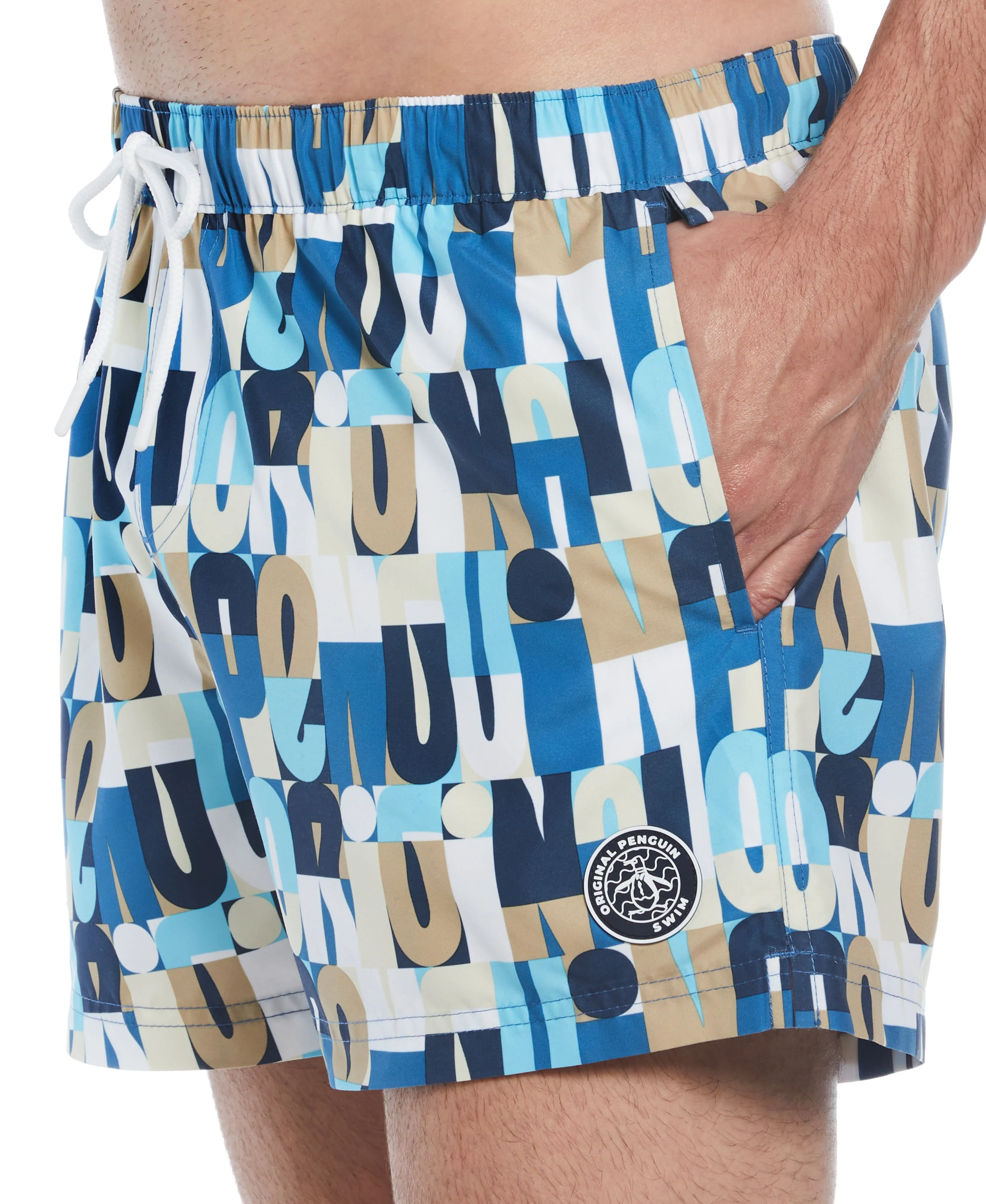 4" All-Over Multi Color Logo Swim Short sold by Original Penguin product image thumbnail 2