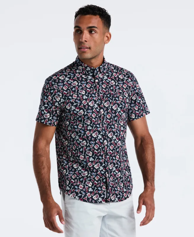 Cotton Drinks Print Shirt made by Original Penguin
