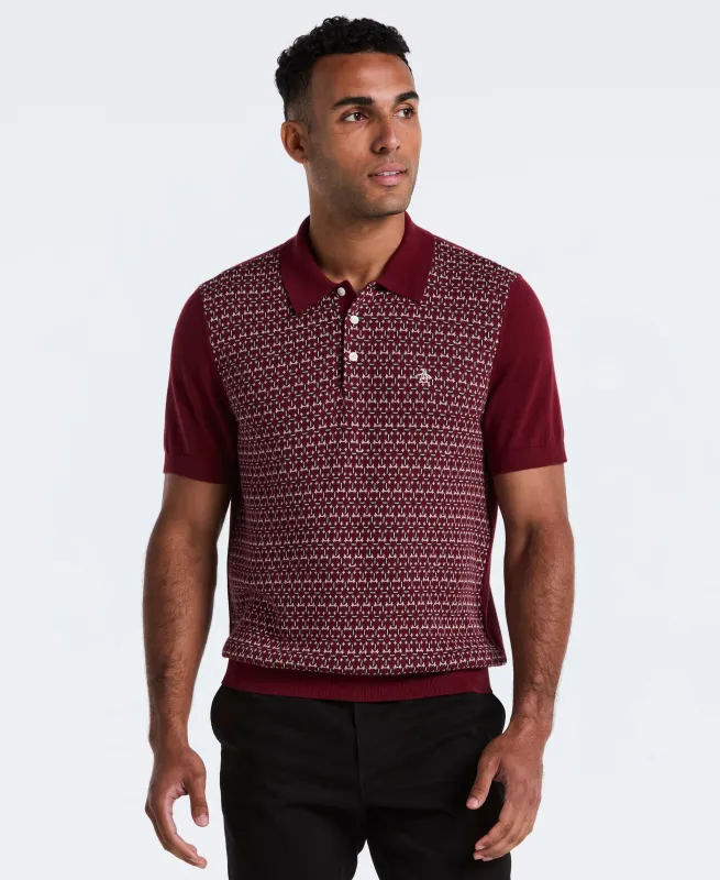 Jacquard Ribbed Sweater Polo sold by Original Penguin