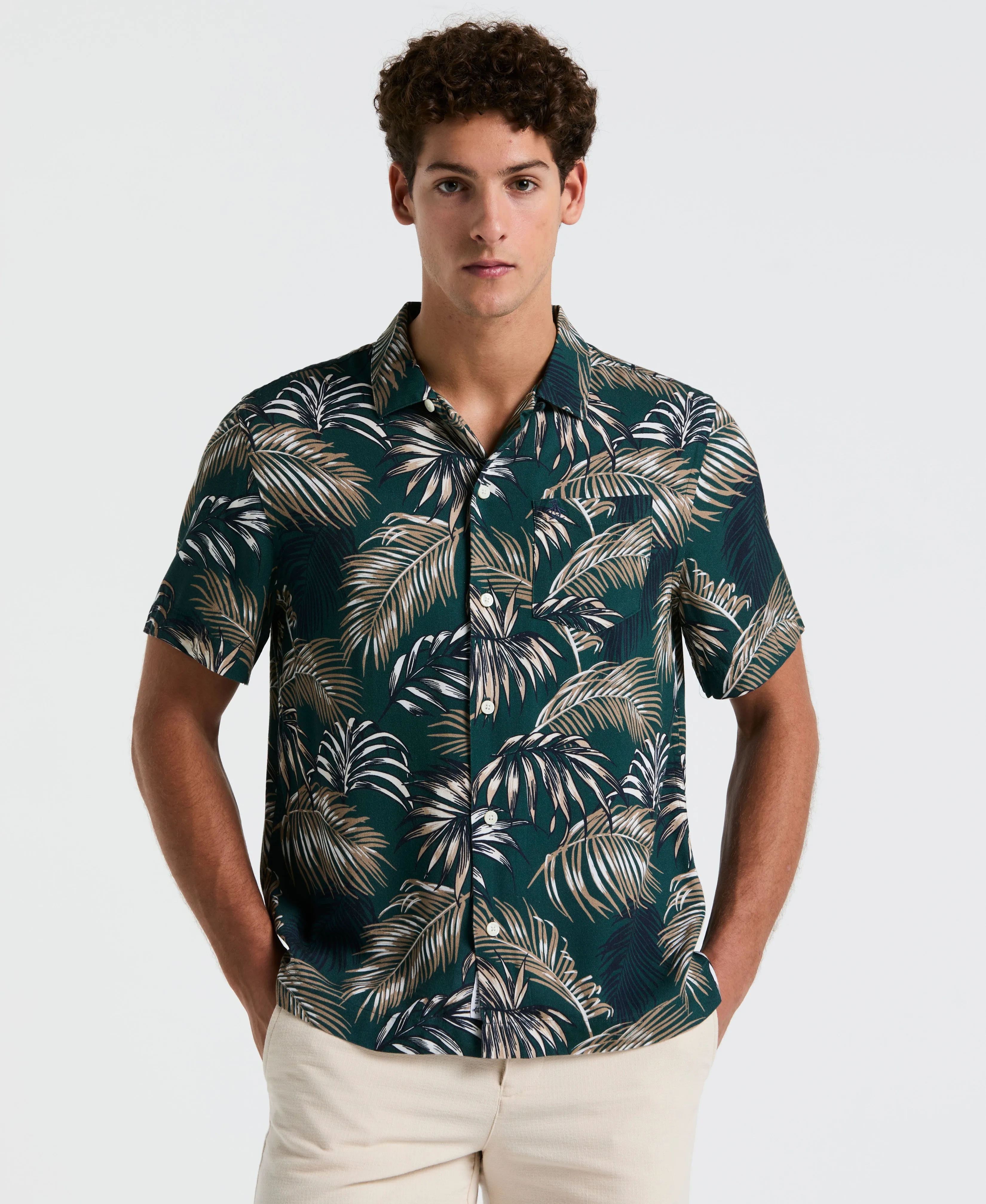 All-Over Palm Leaf Camp Shirt sold by Original Penguin product image thumbnail 5