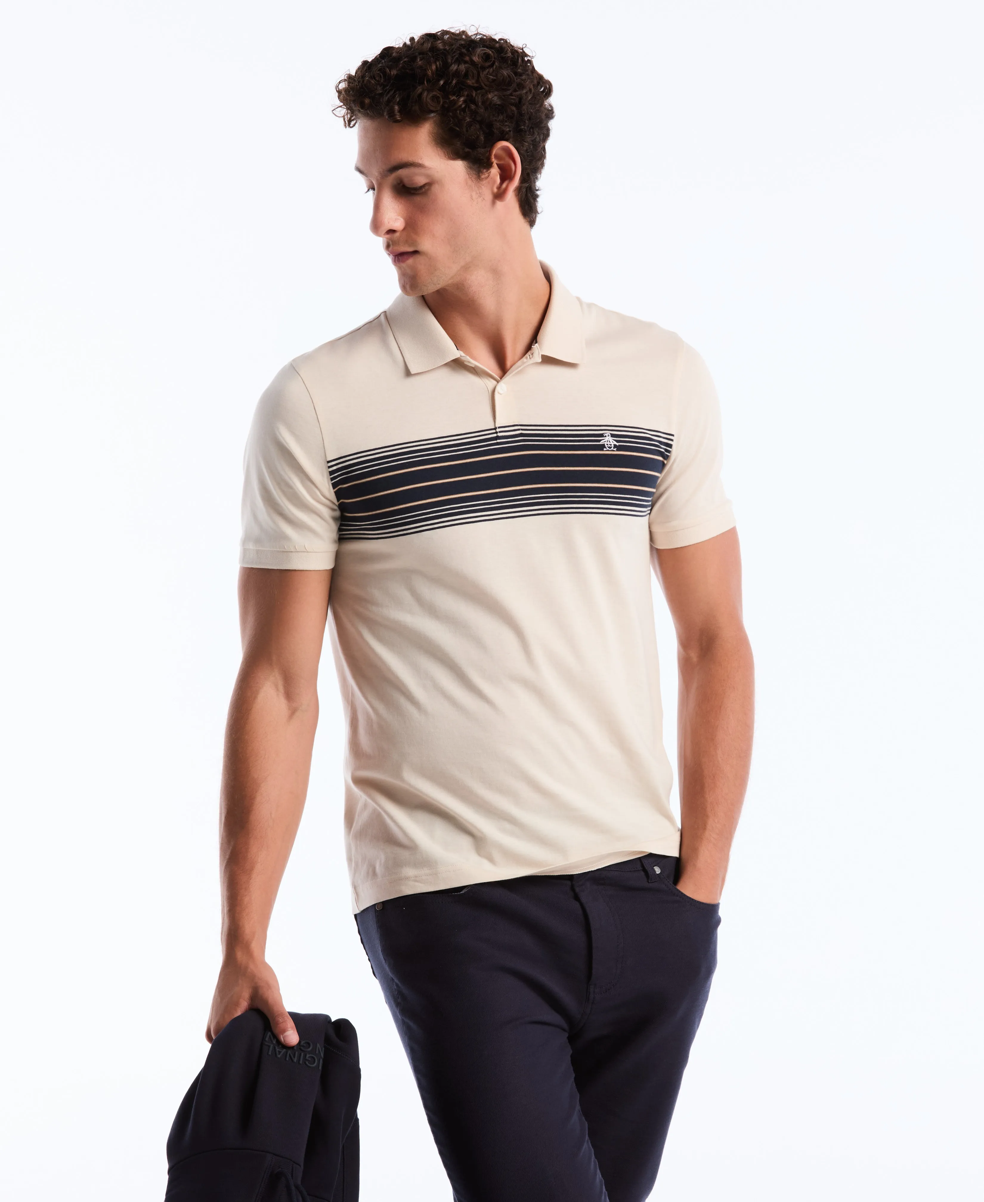 Chest Stripe Jersey Polo sold by Original Penguin product image thumbnail 5