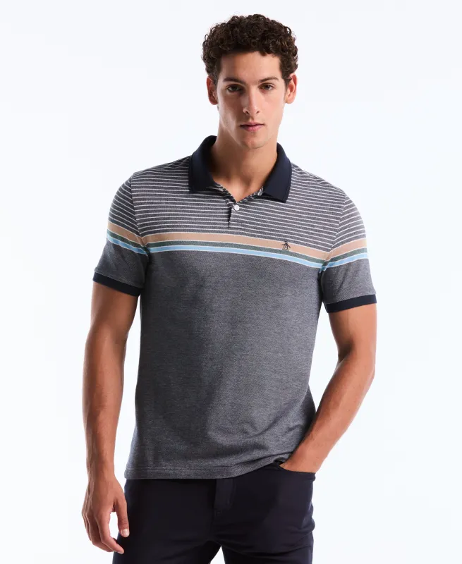 Birdseye Chest Stripe Polo sold by Original Penguin