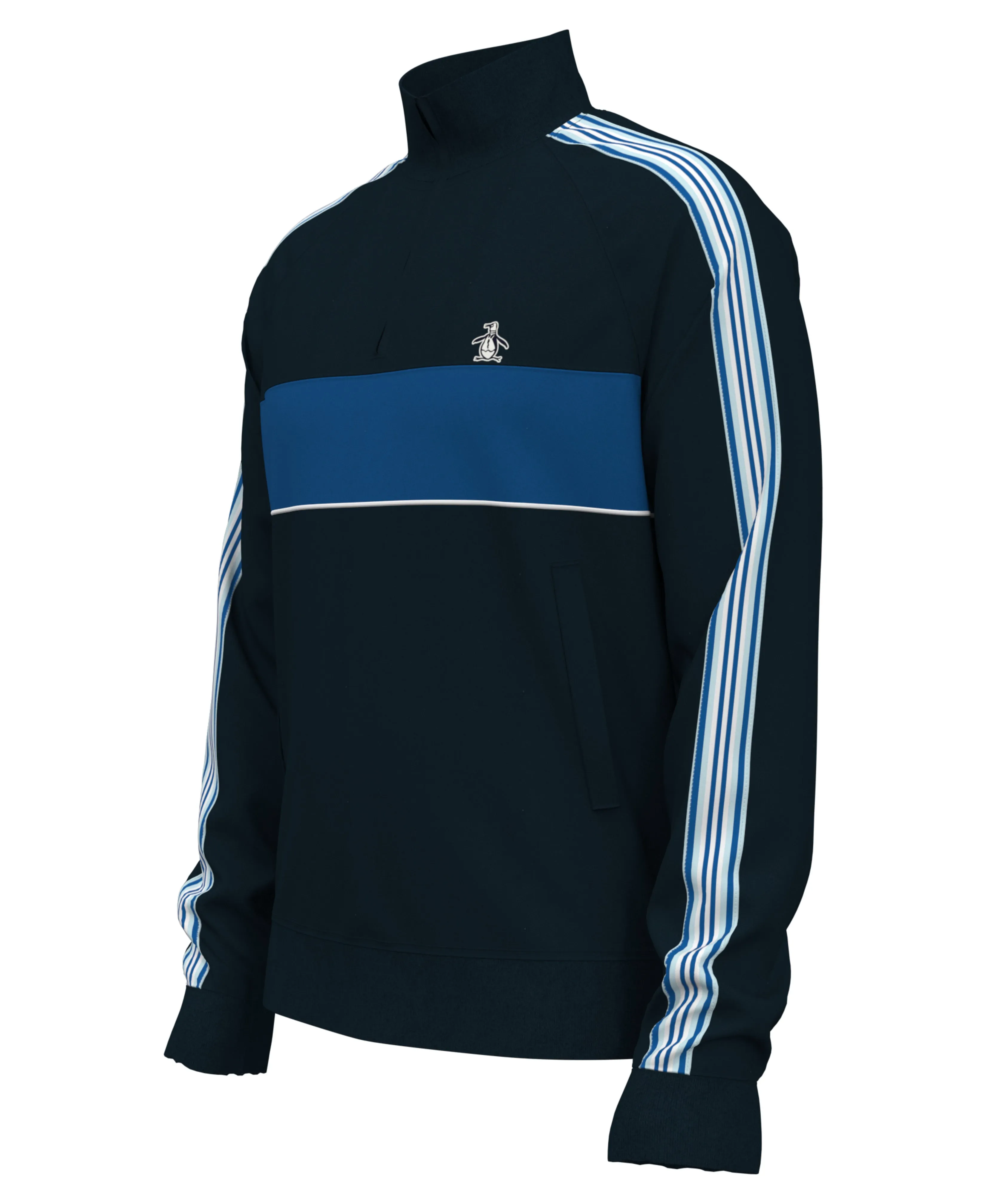 Fleece Stripe Quarter Zip Sweater sold by Original Penguin product image thumbnail 3