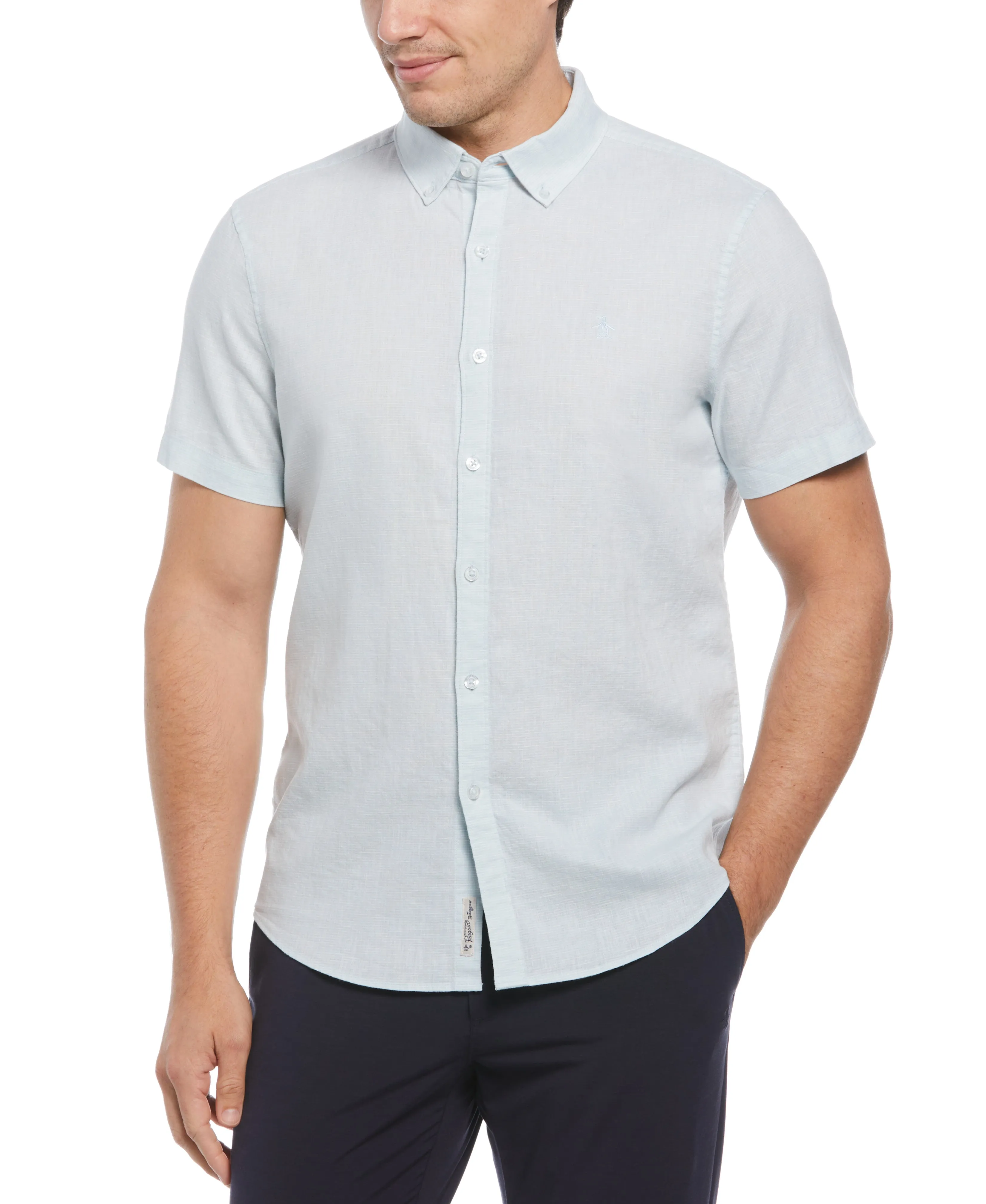 Feeder Stripe Linen Shirt sold by Original Penguin product image thumbnail 3