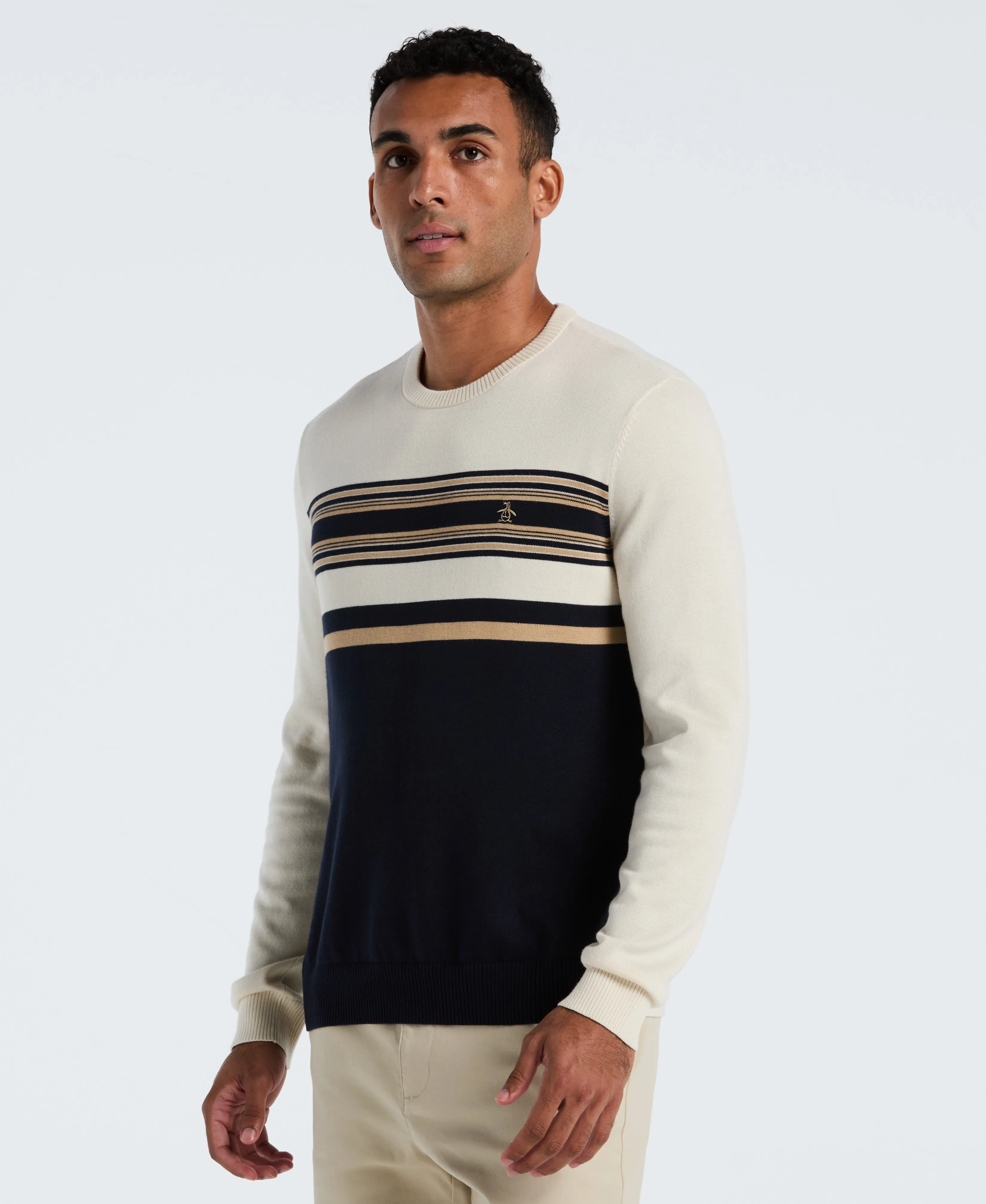 Engineered Stripe Crewneck Sweater sold by Original Penguin product image thumbnail 2
