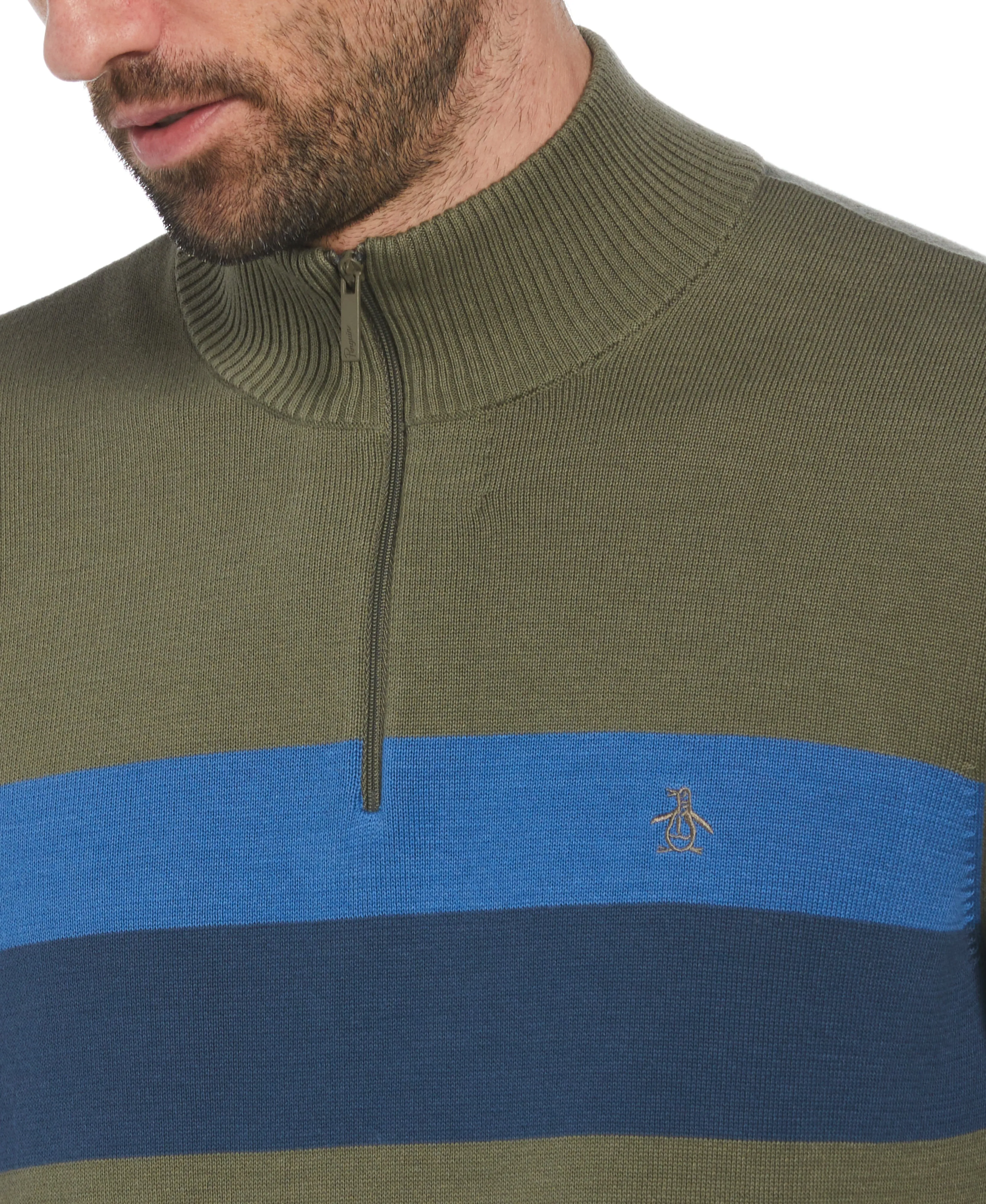 Color Block Quarter Zip Sweater sold by Original Penguin product image thumbnail 5