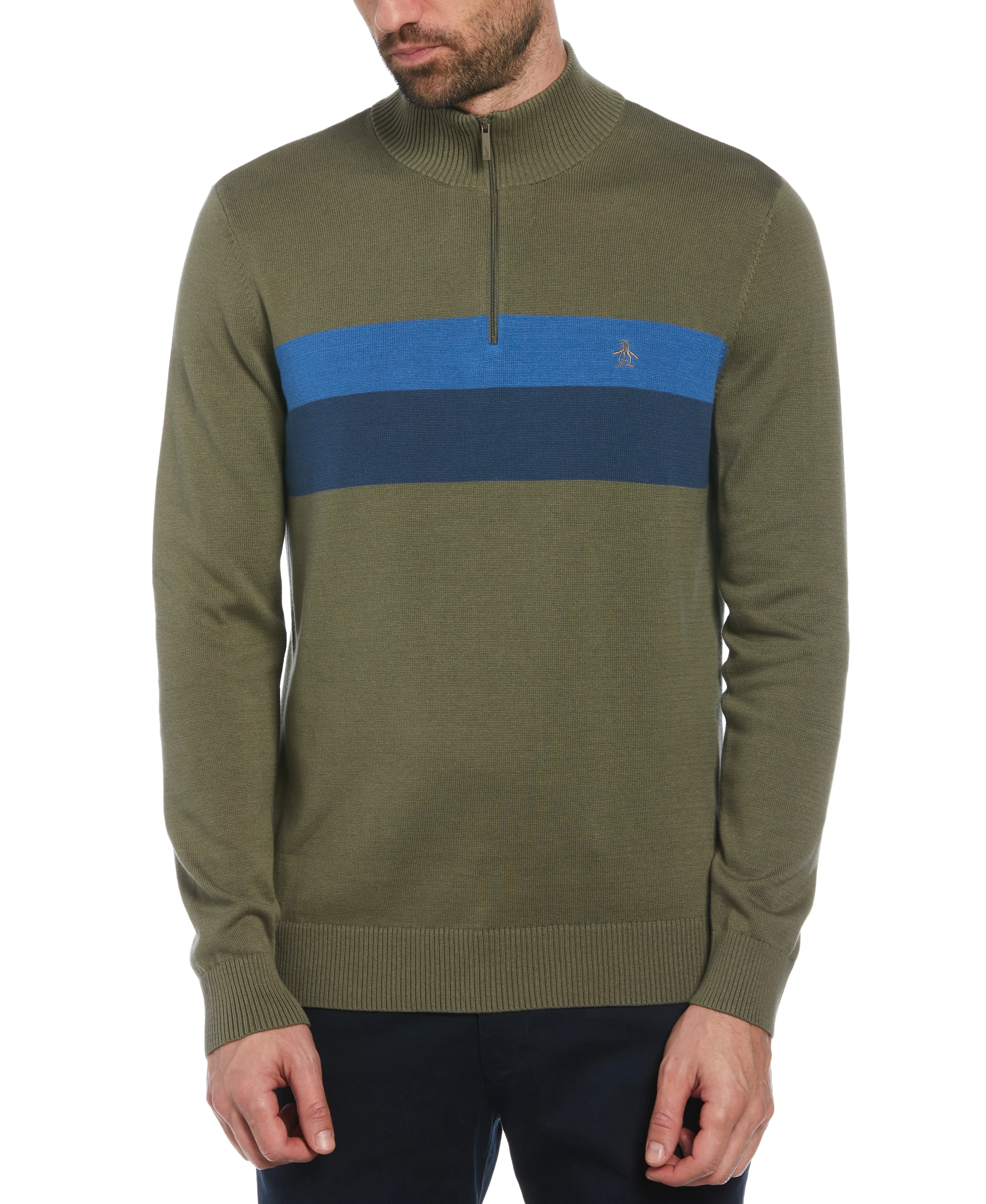 Color Block Quarter Zip Sweater sold by Original Penguin product image thumbnail 3