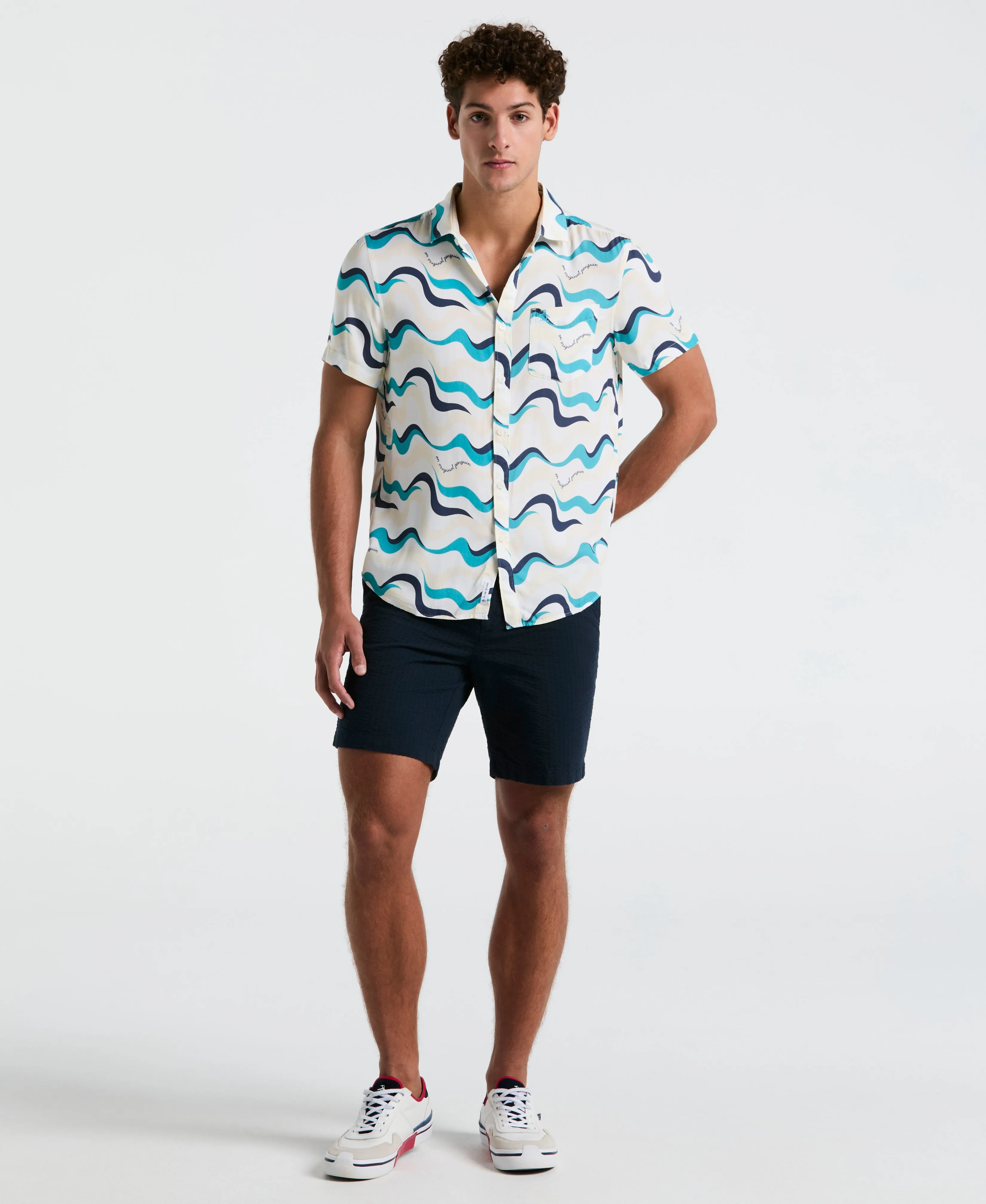 All-Over Multiwave Print Shirt sold by Original Penguin product image thumbnail 2