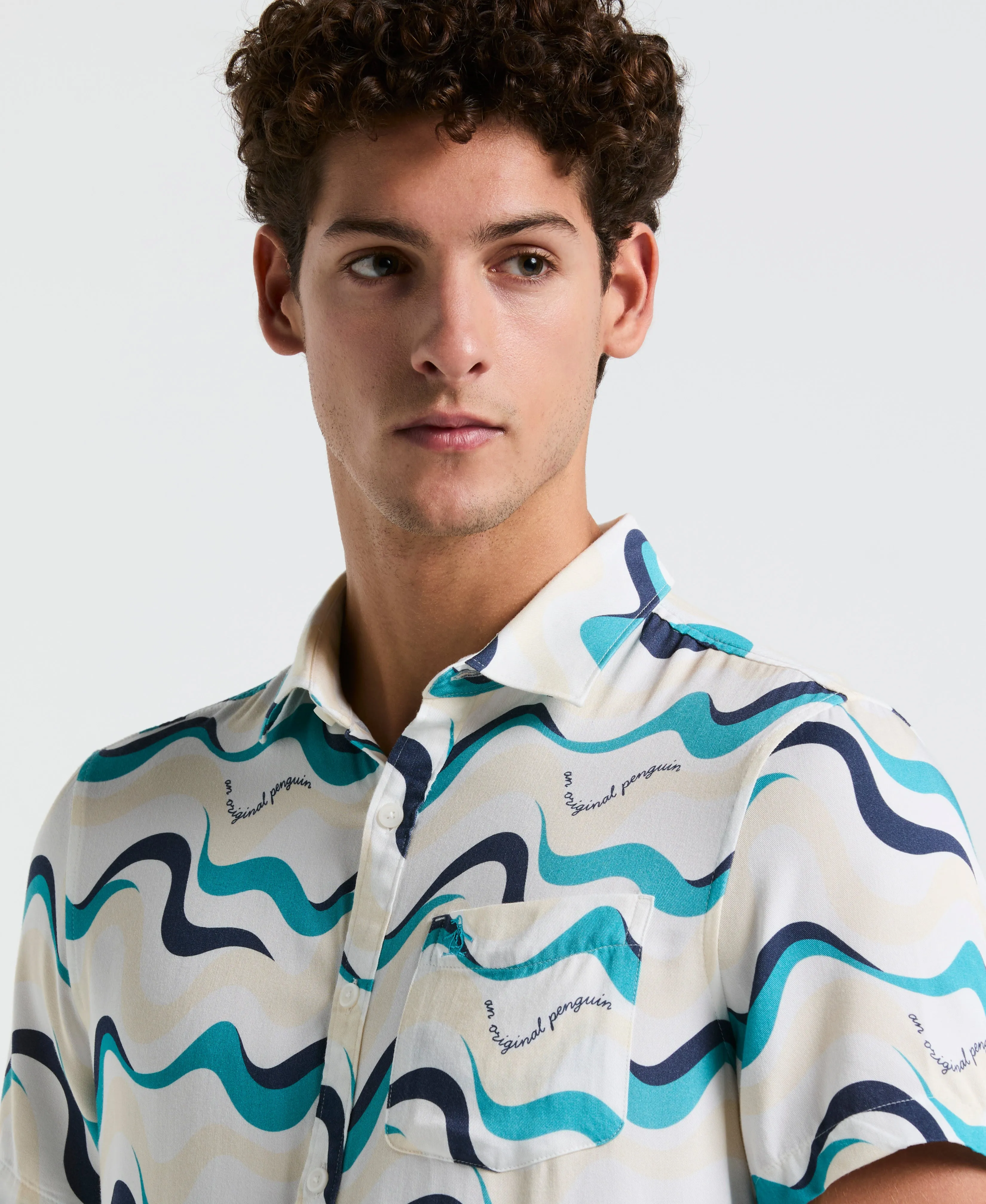 All-Over Multiwave Print Shirt sold by Original Penguin product image thumbnail 4