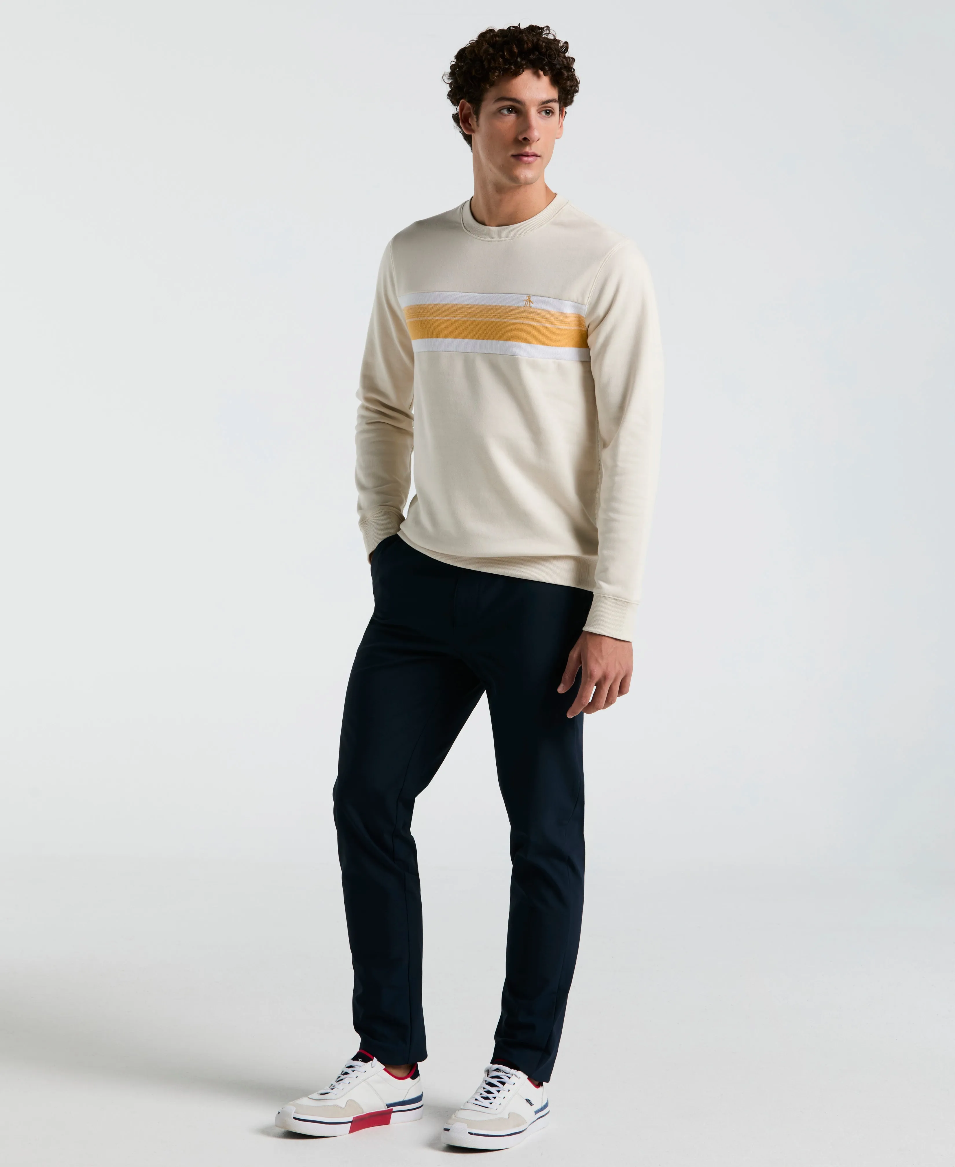 Chest Stripe Fleece Sweatshirt sold by Original Penguin product image thumbnail 4