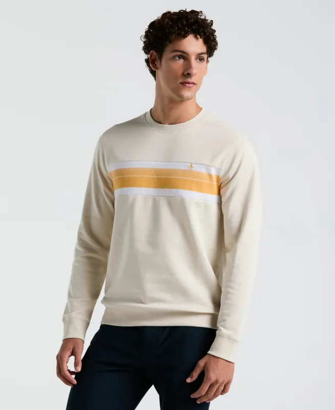 Chest Stripe Fleece Sweatshirt sold by Original Penguin