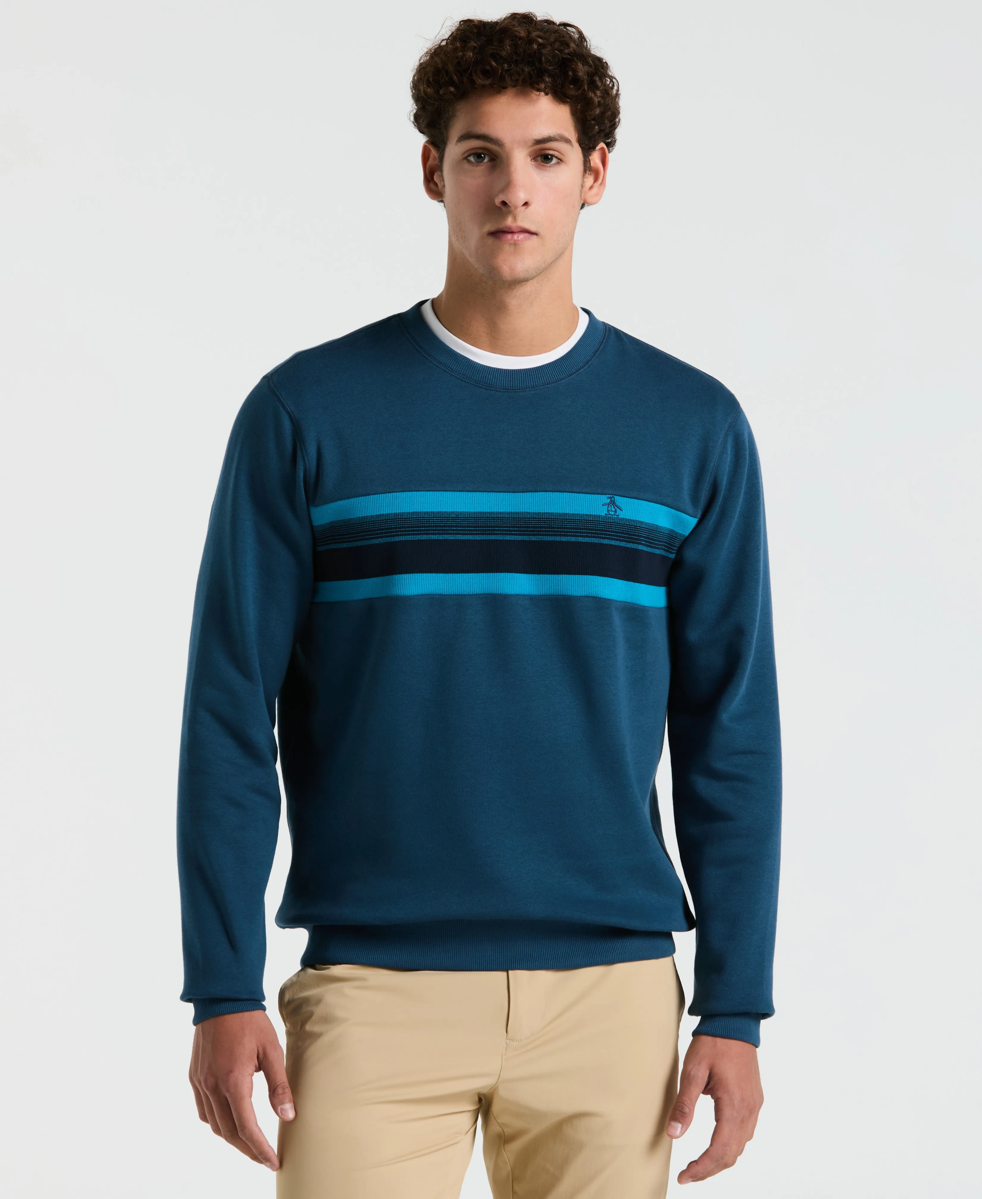 Chest Stripe Fleece Sweatshirt sold by Original Penguin product image thumbnail 5