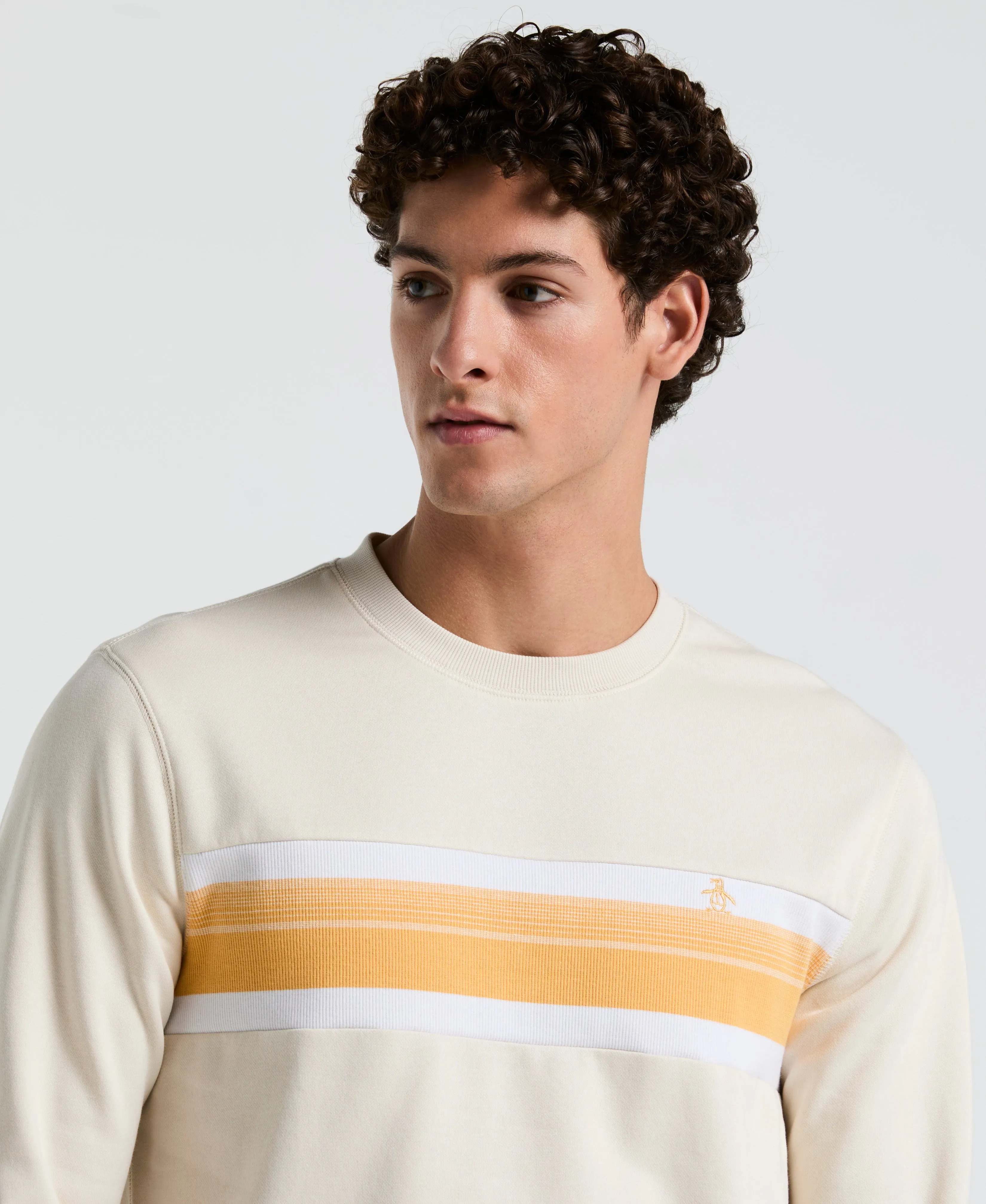 Chest Stripe Fleece Sweatshirt sold by Original Penguin product image thumbnail 2