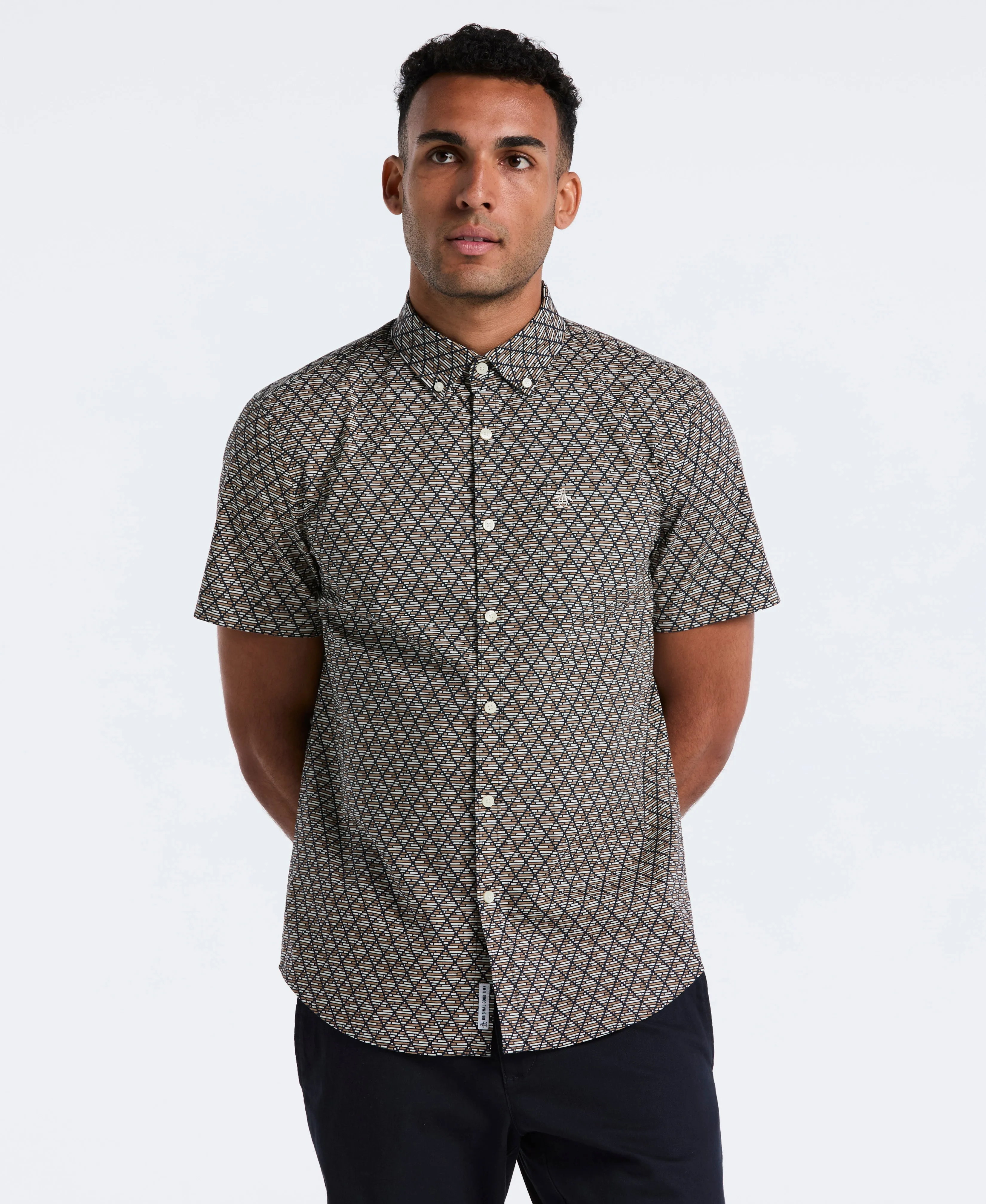 Diamond Geo Print Shirt sold by Original Penguin