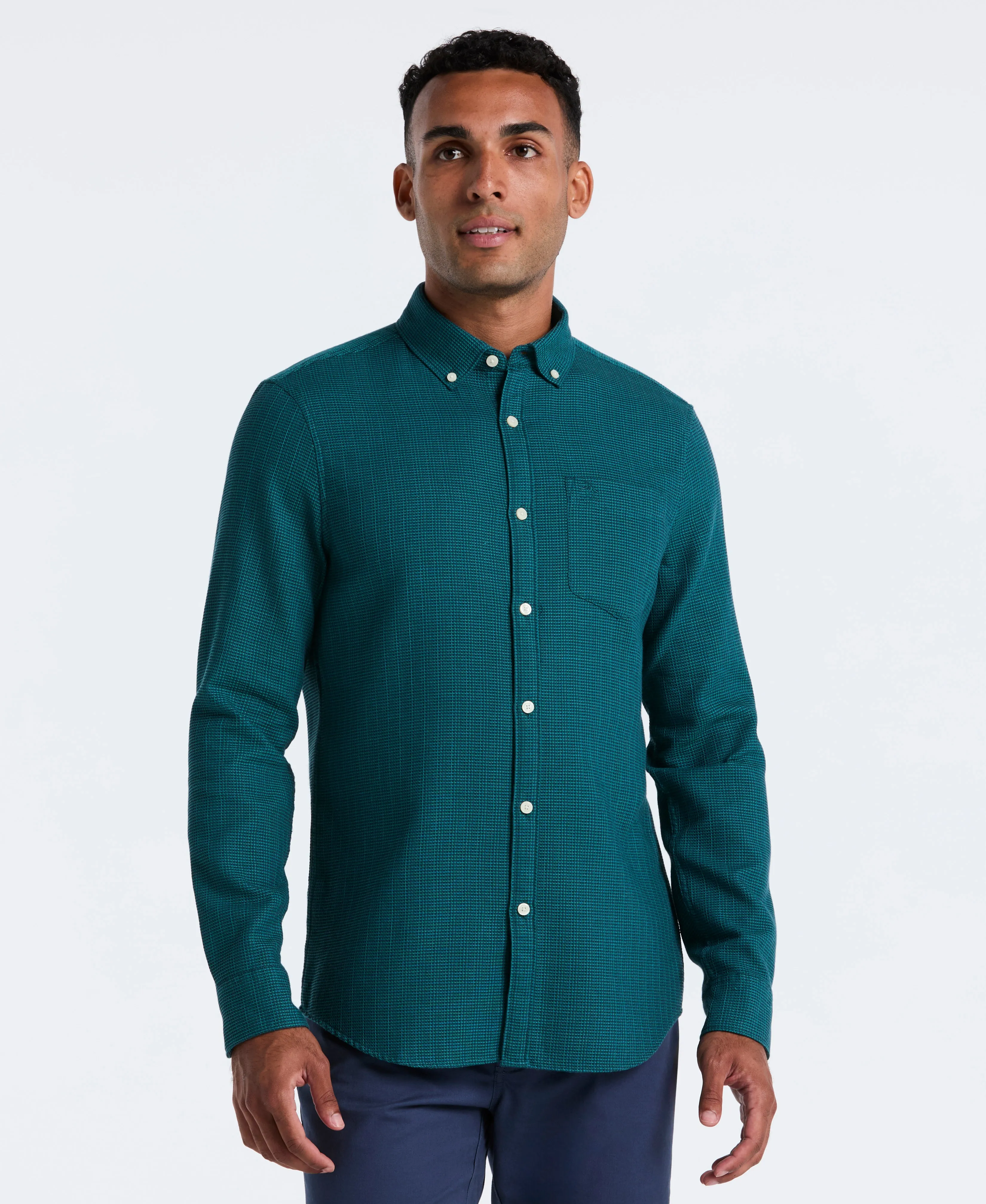 Cotton Blend Waffle Shirt sold by Original Penguin product image thumbnail 4