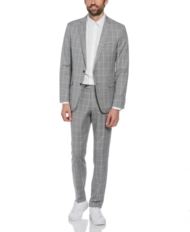 Windowpane Plaid Wool Blend Two Piece Suit made by Original Penguin