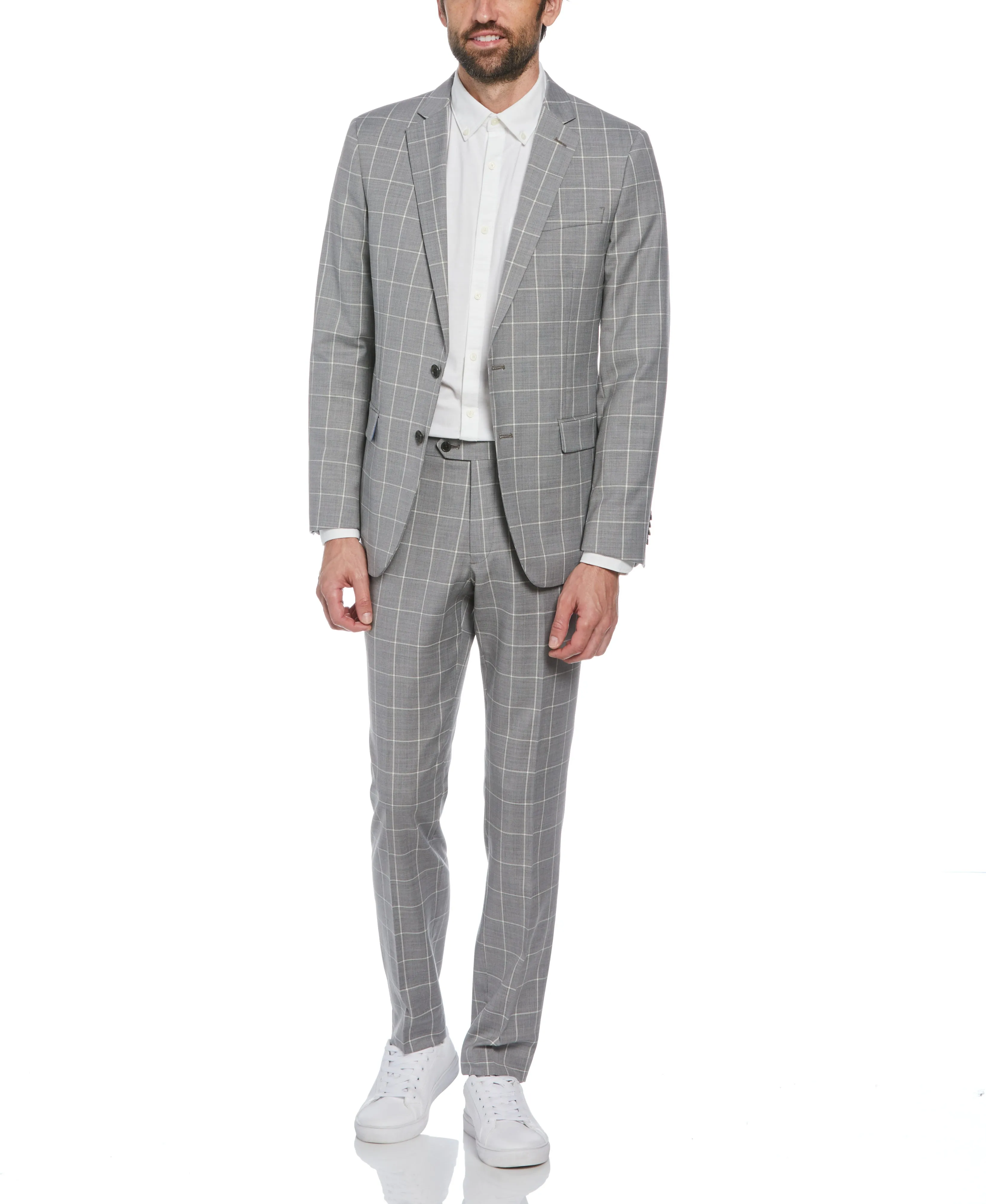 Windowpane Plaid Wool Blend Two Piece Suit sold by Original Penguin