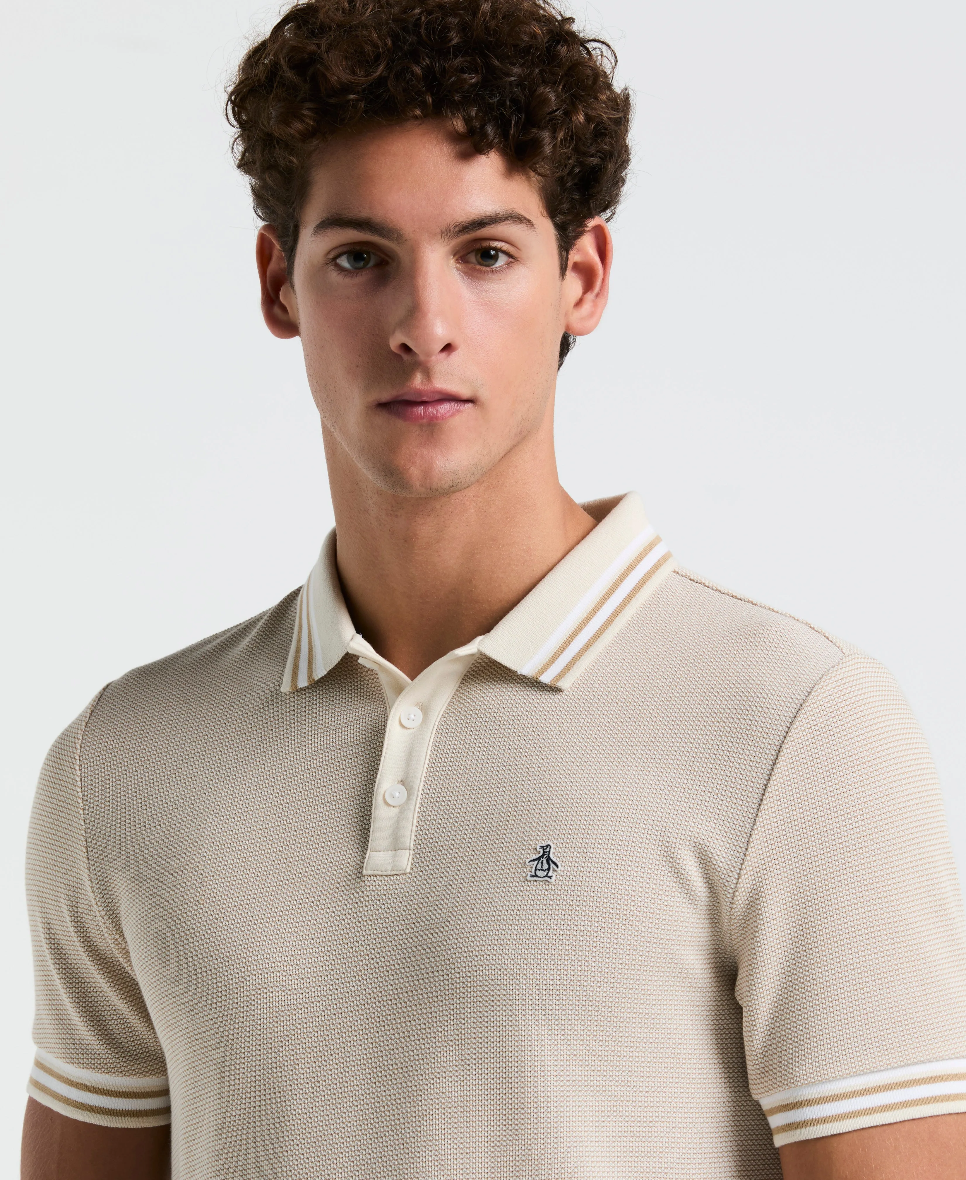 Tricolor Pique Tipped Polo sold by Original Penguin product image thumbnail 5