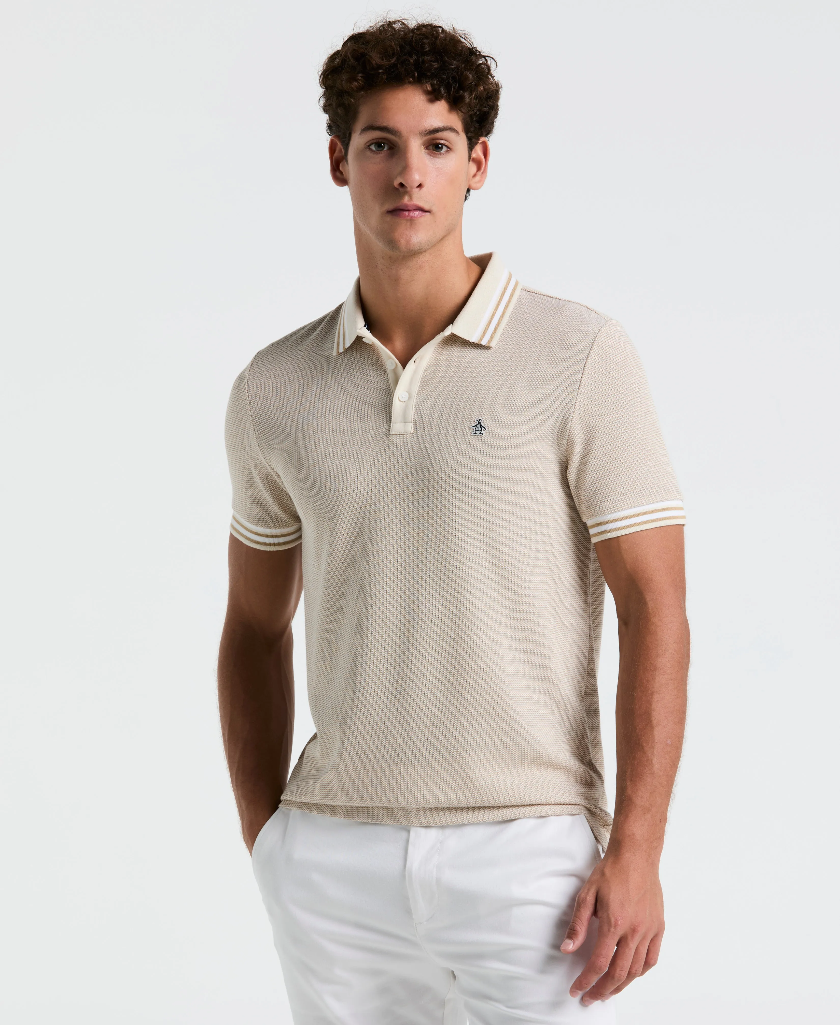 Tricolor Pique Tipped Polo sold by Original Penguin product image thumbnail 3