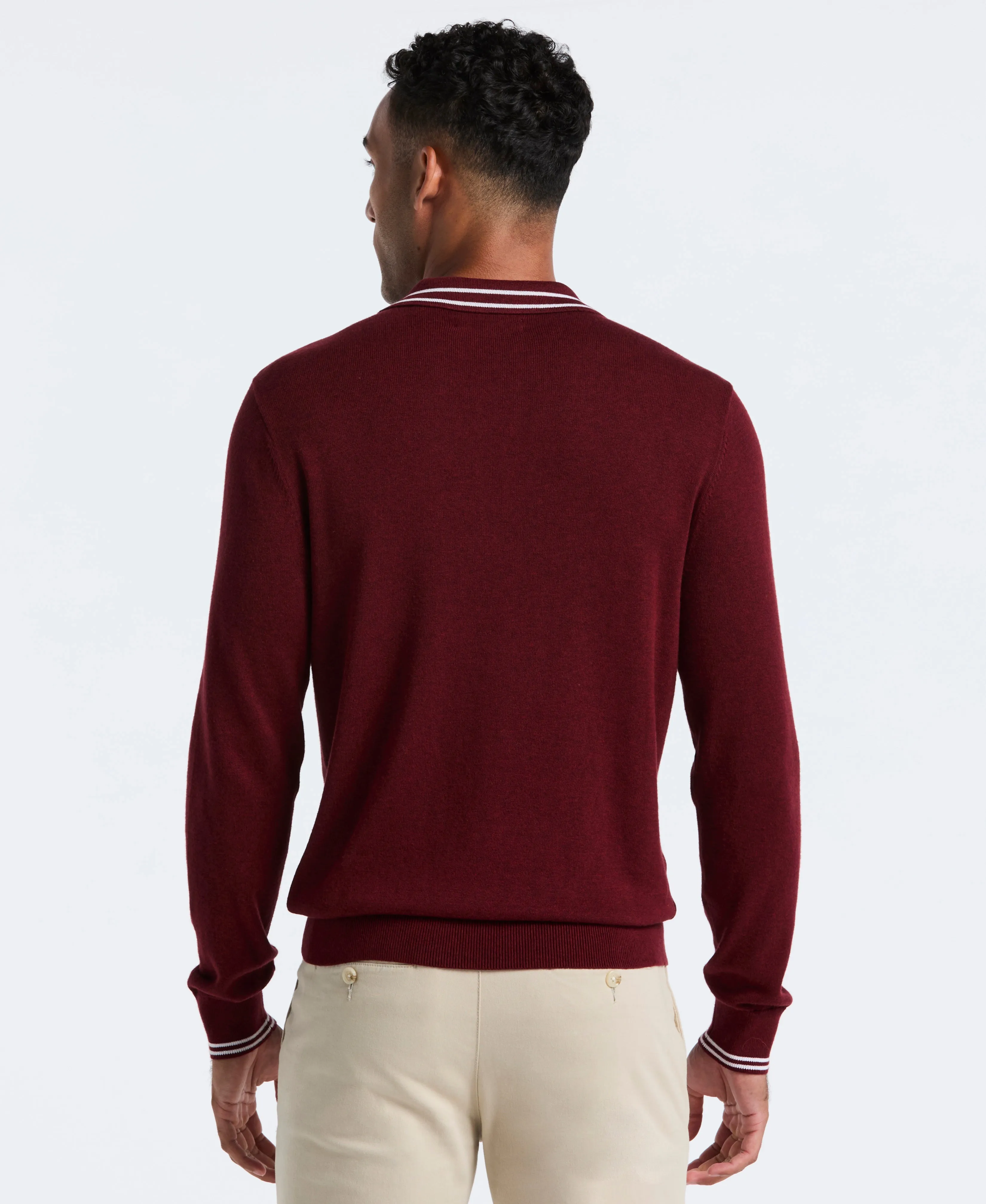 Tipped Quarter Zip Sweater Polo sold by Original Penguin product image thumbnail 2