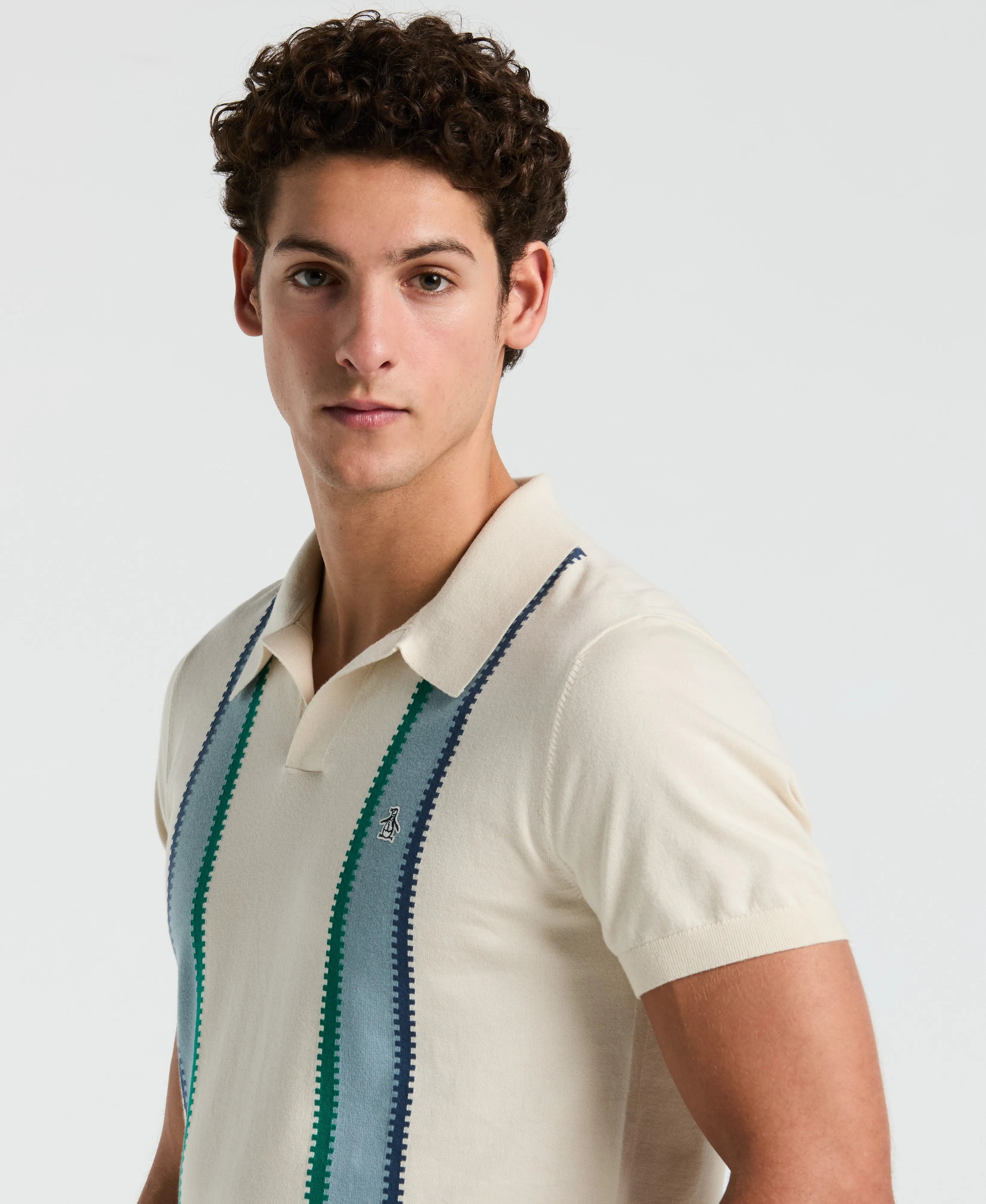 Cotton Vertical Stripe Sweater Polo sold by Original Penguin product image thumbnail 2