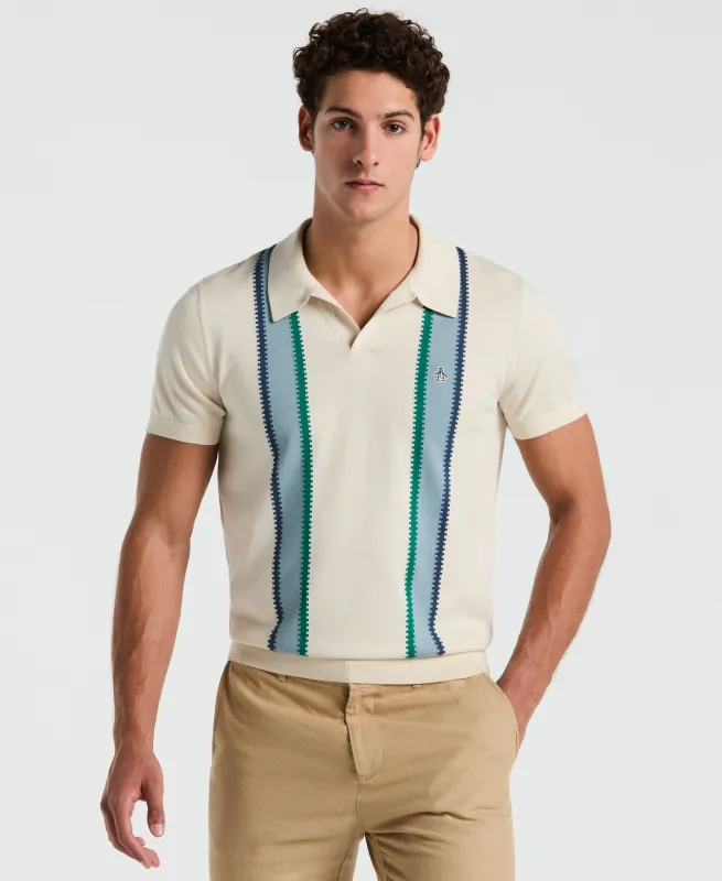 Cotton Vertical Stripe Sweater Polo sold by Original Penguin