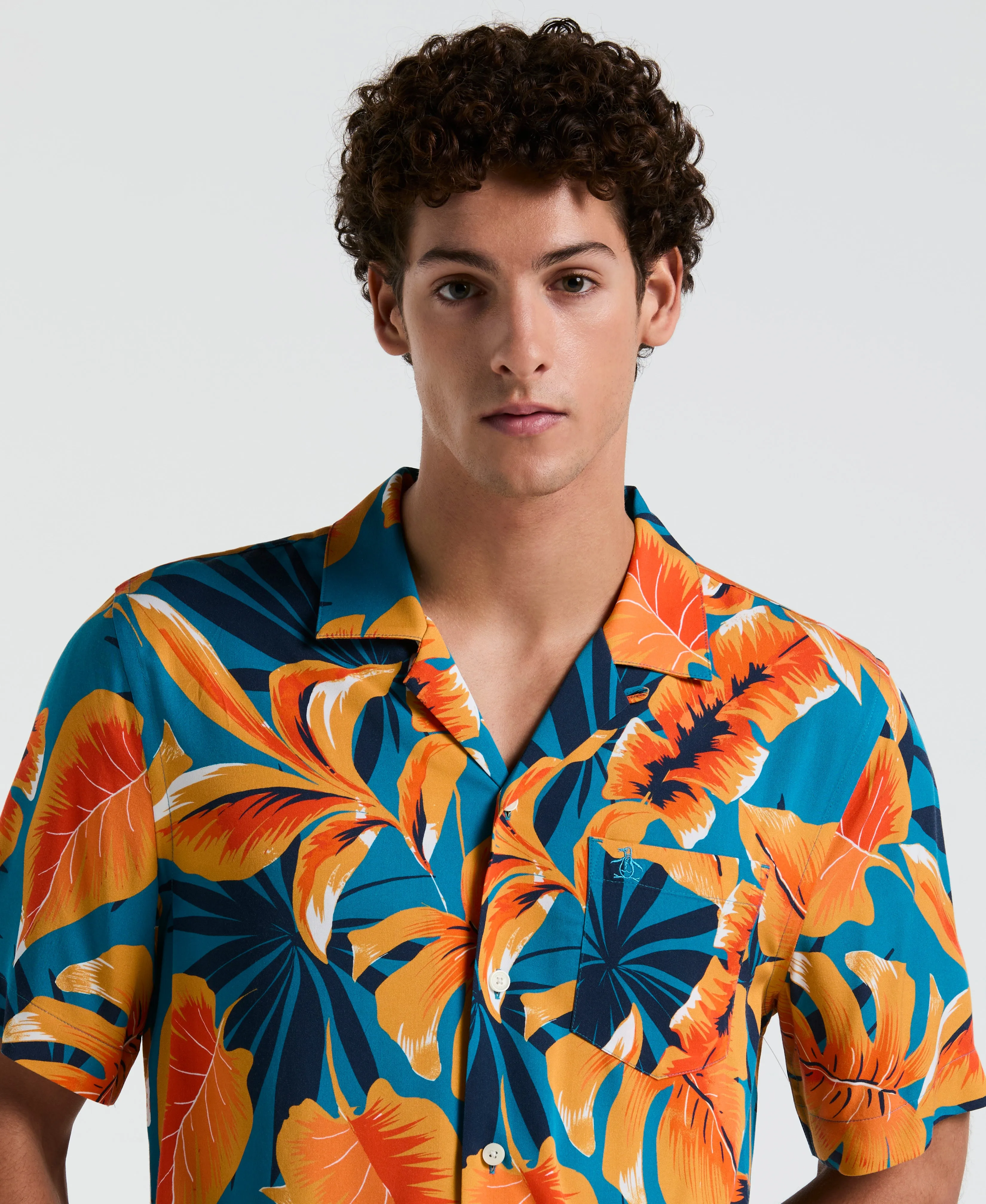 EcoVero™ Tropical Leaf Print Shirt sold by Original Penguin product image thumbnail 2