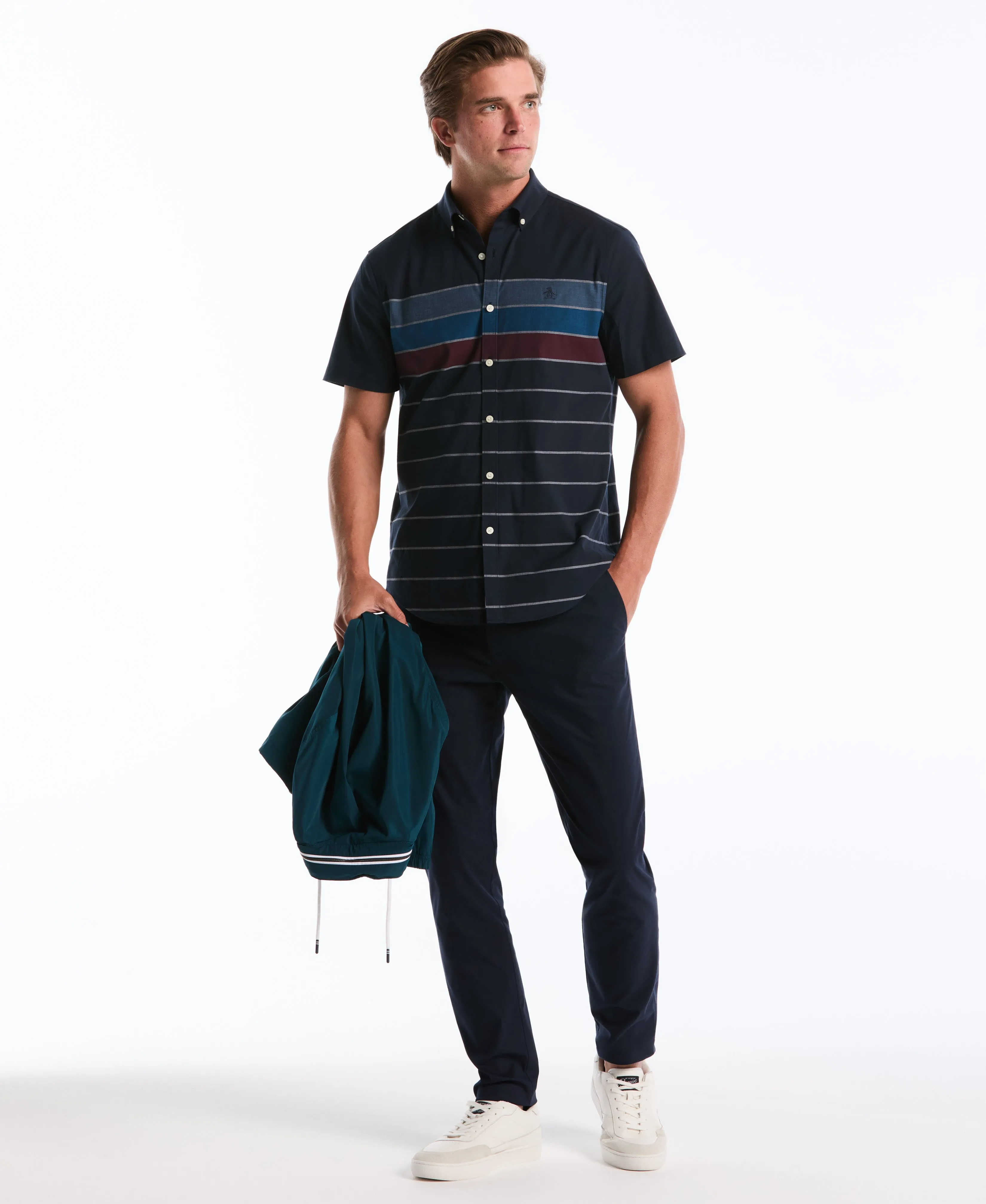 Flat Front Nylon Twill Chino sold by Original Penguin