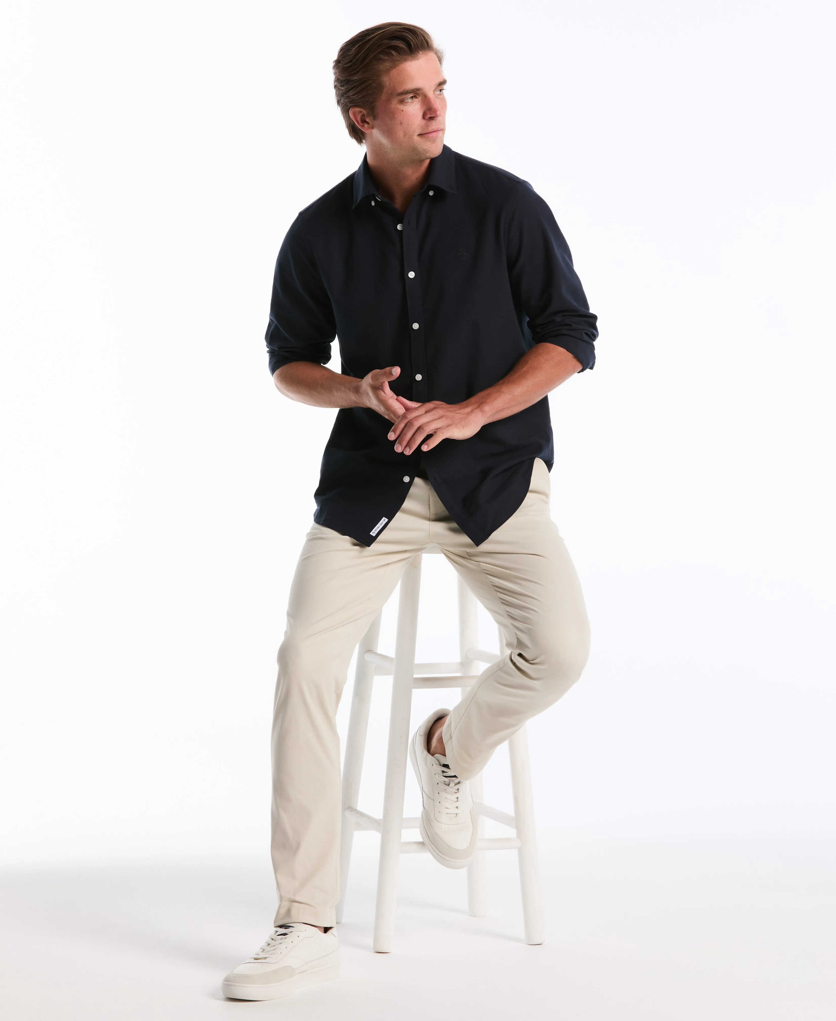 Flat Front Nylon Twill Chino sold by Original Penguin product image thumbnail 4