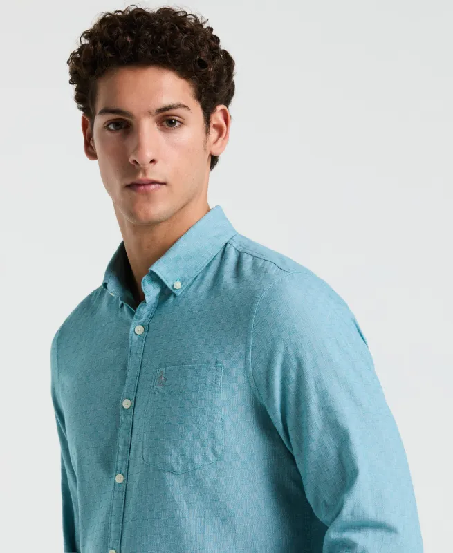 EcoVero™ Tonal Long Sleeve Shirt sold by Original Penguin