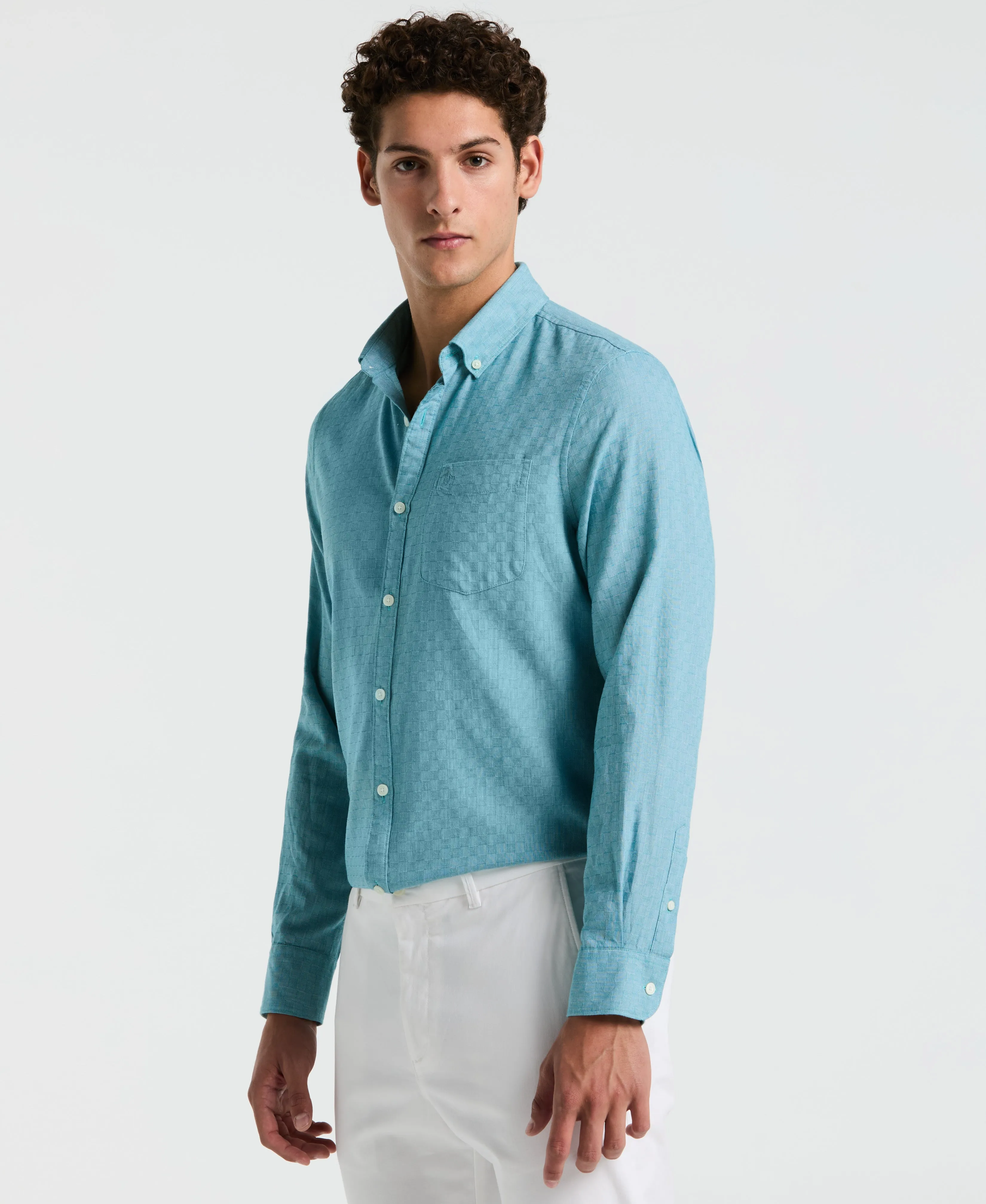EcoVero™ Tonal Long Sleeve Shirt sold by Original Penguin product image thumbnail 4