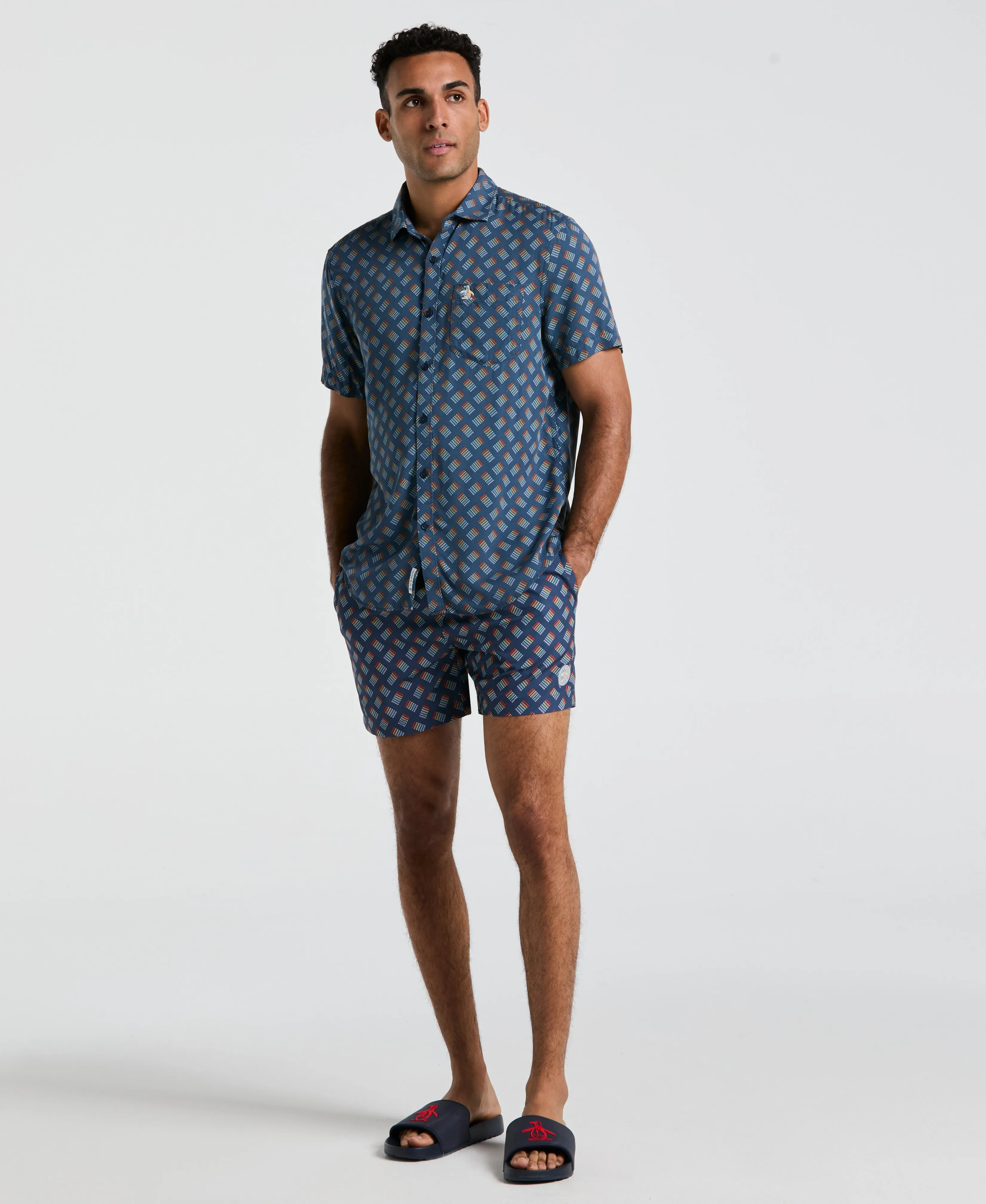 EcoVero™ All-Over Stripe Pride Shirt sold by Original Penguin