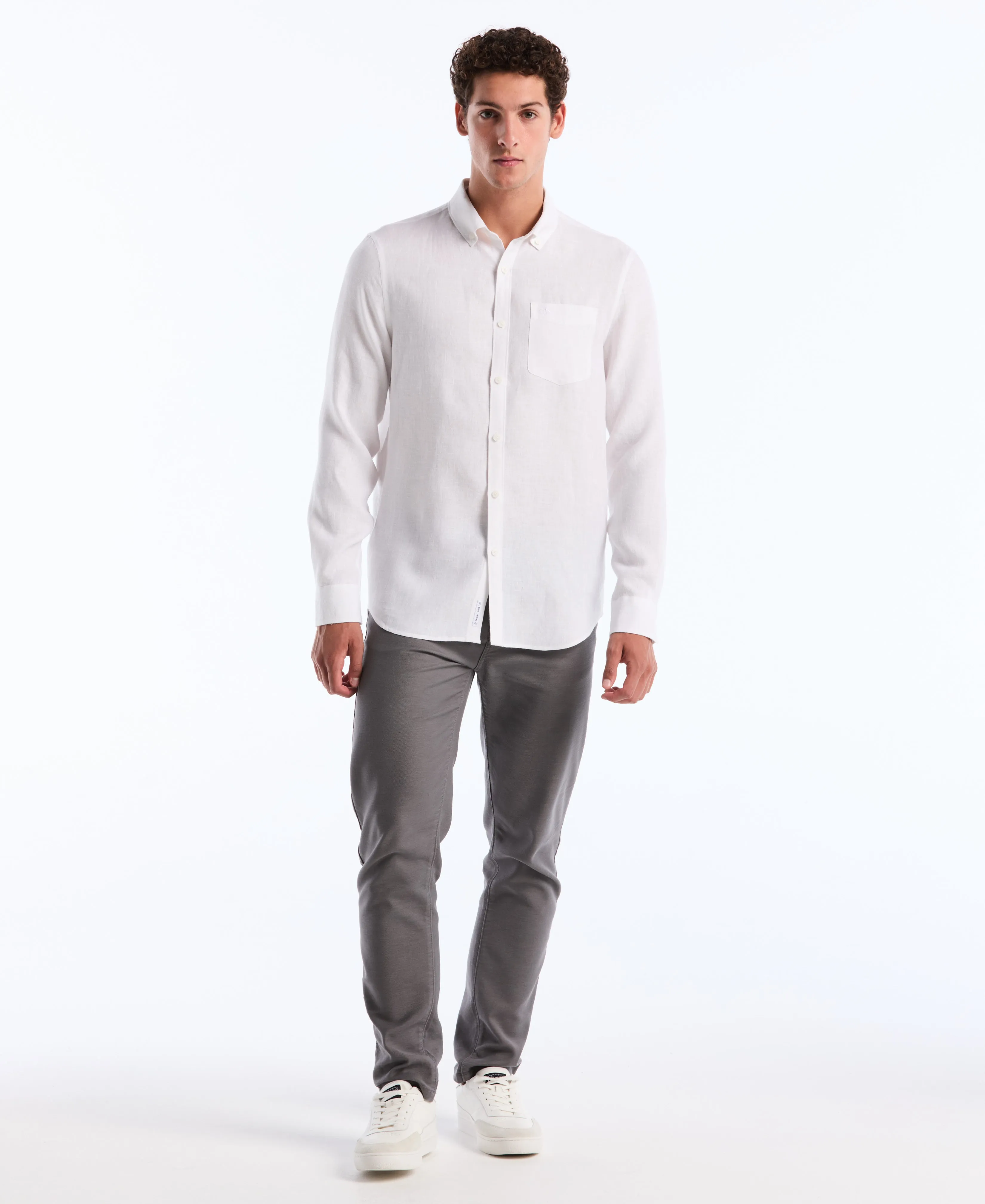 Delave Linen Long Sleeve Shirt sold by Original Penguin product image thumbnail 4