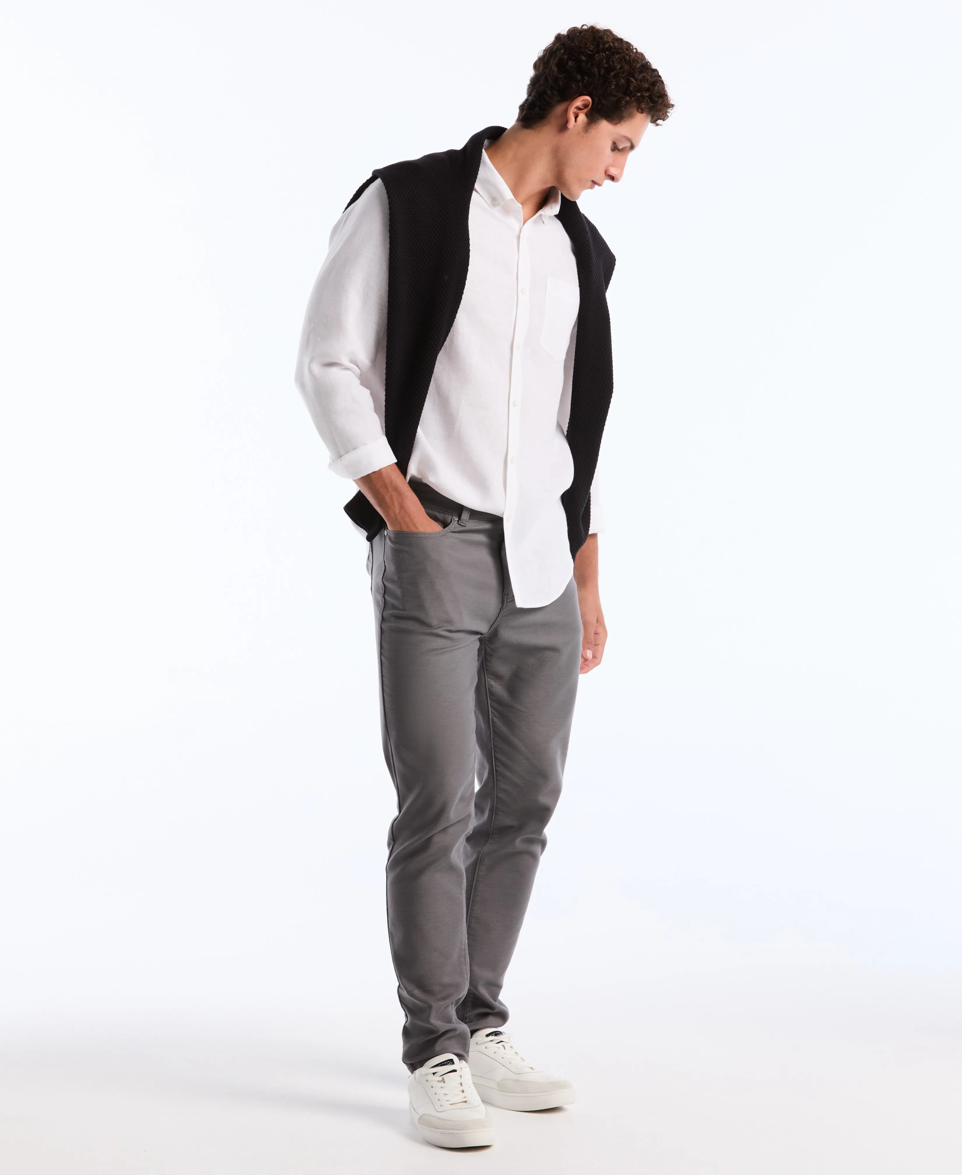 Delave Linen Long Sleeve Shirt sold by Original Penguin product image thumbnail 5