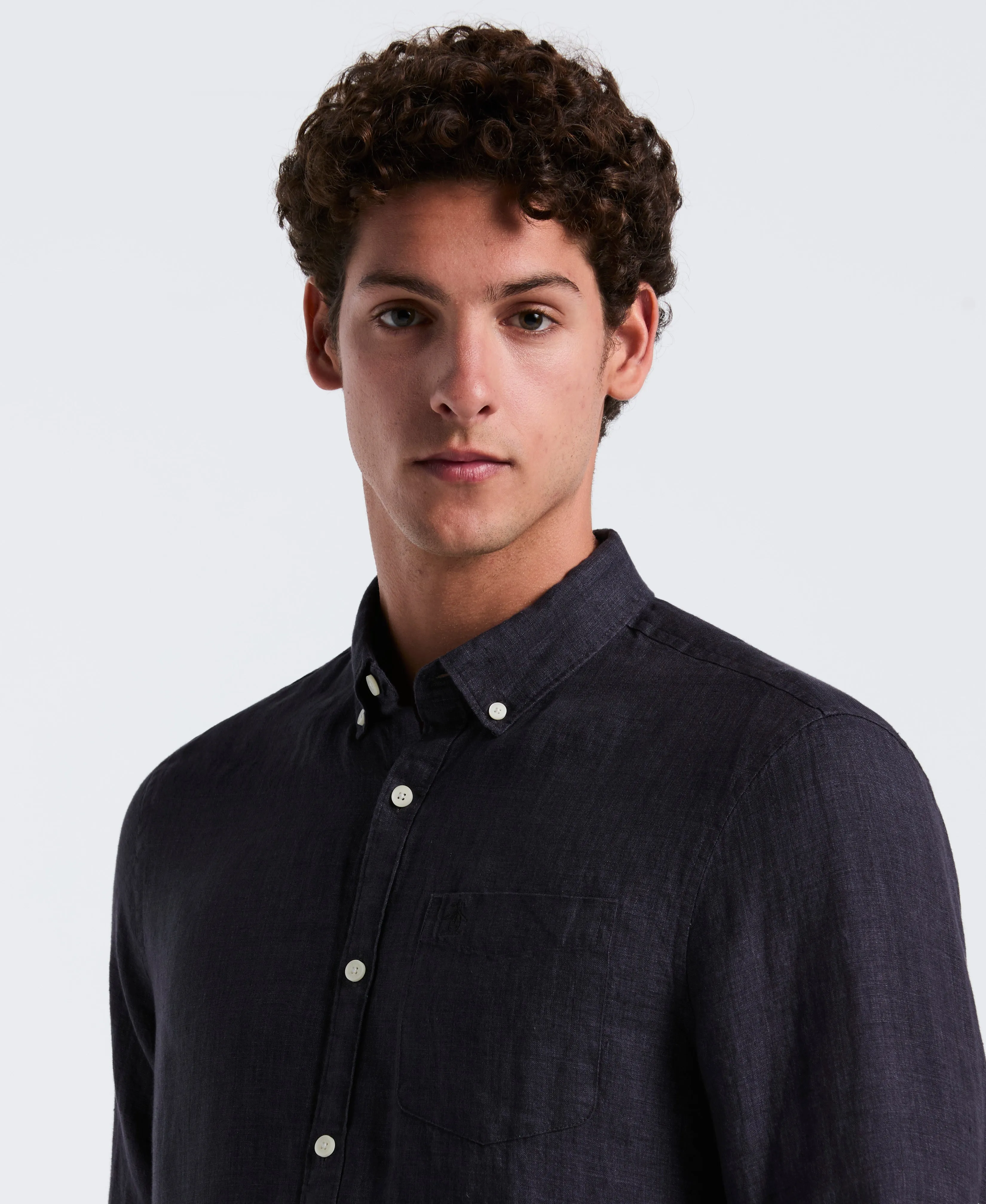 Delave Linen Long Sleeve Shirt sold by Original Penguin