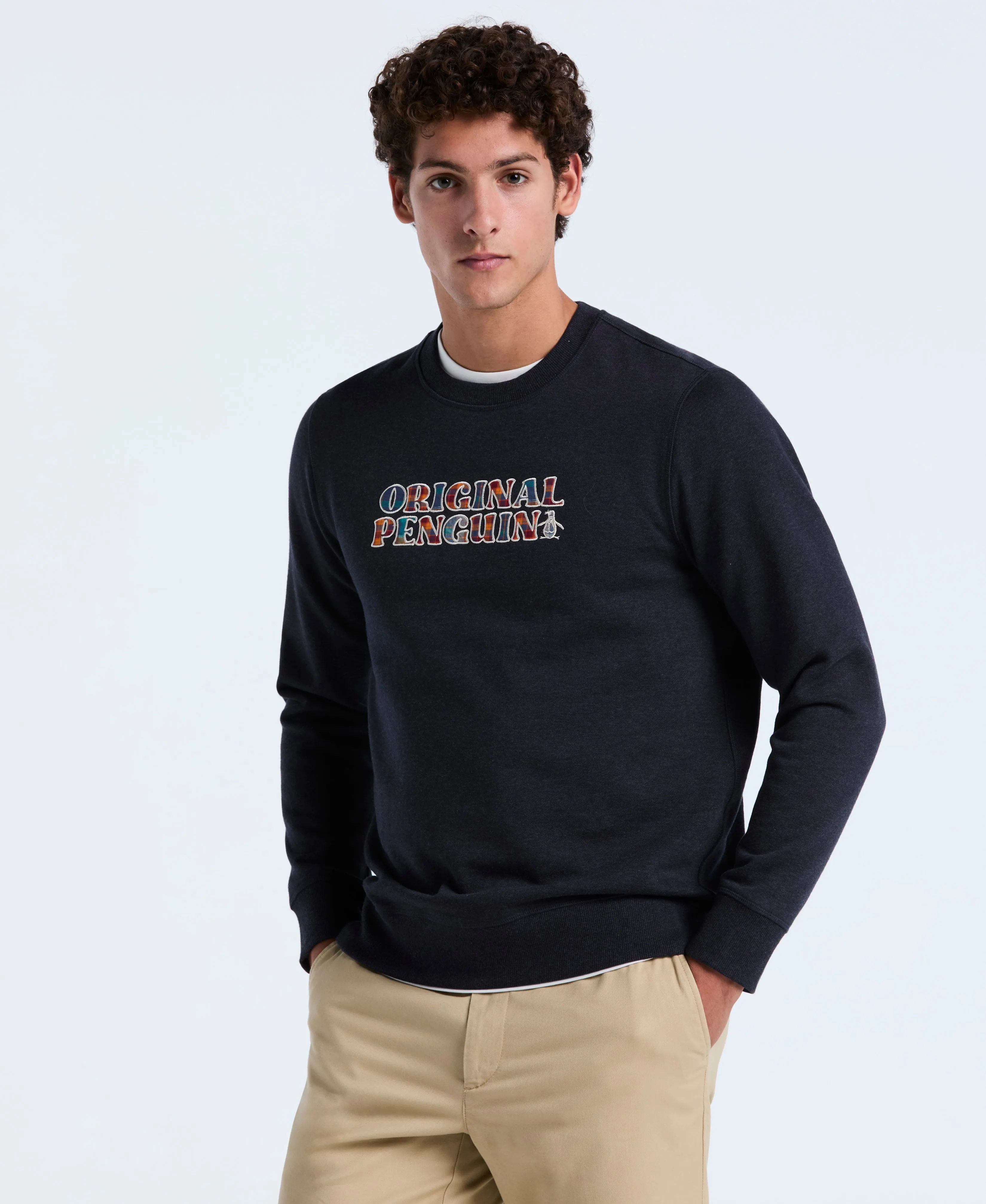 Plaid Logo Fleece Sweatshirt sold by Original Penguin product image thumbnail 3