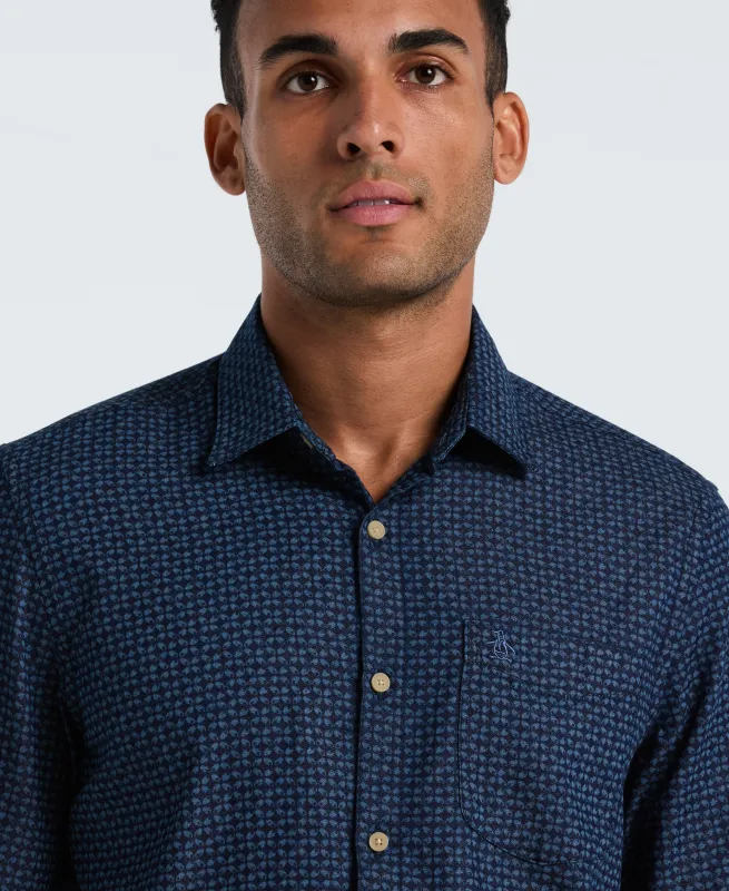 Indigo Print Button-Down Shirt sold by Original Penguin